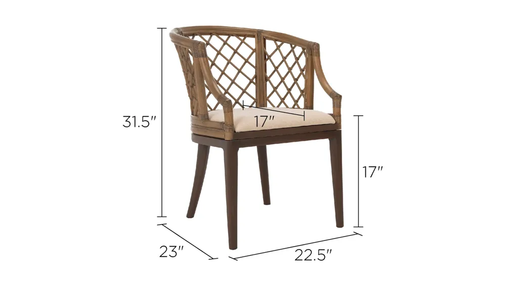 Gia Arm Chair Dimensions