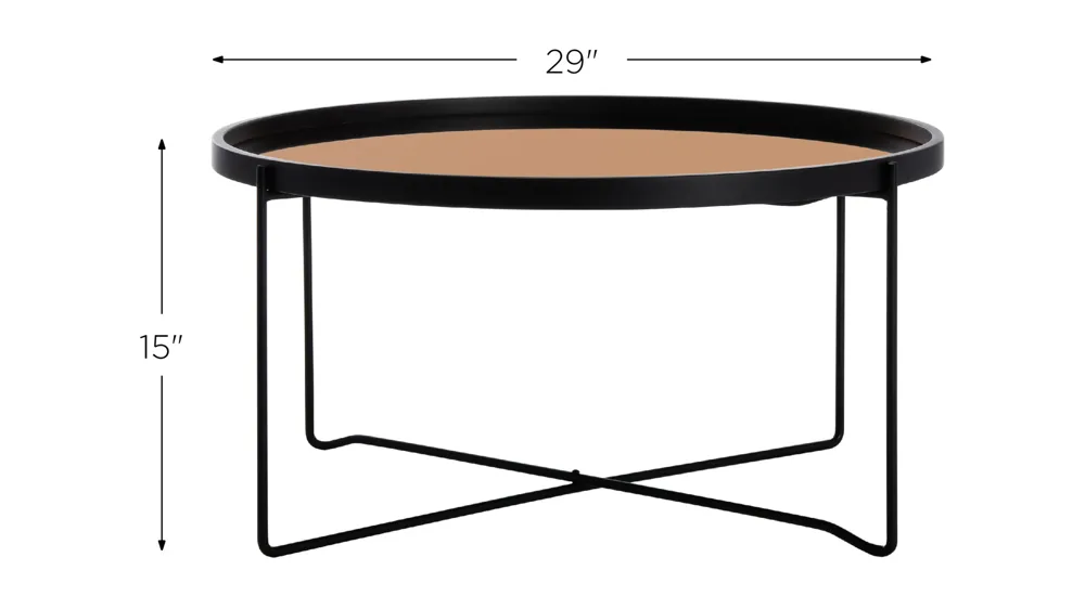 Tilly Round Tray Top Coffee Table Dimensions