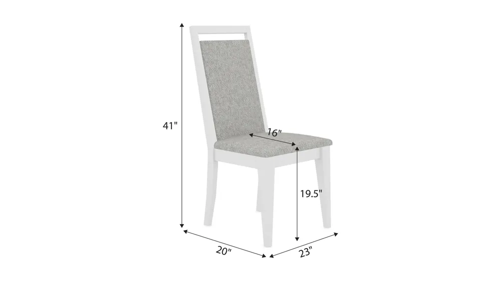 Gourmet V Dining Chair Dimensions