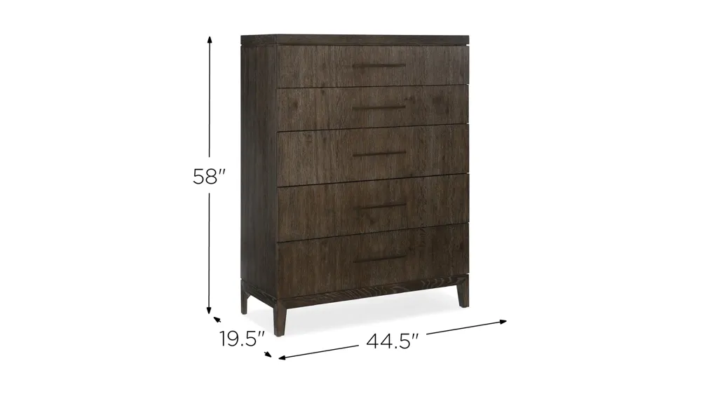 Miramar Five-Drawer Chest Dimensions