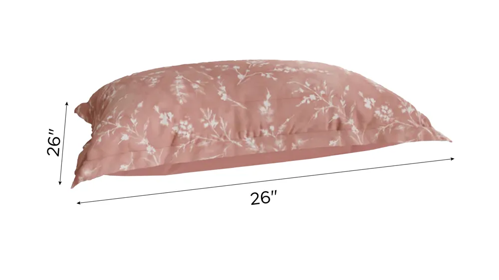 PureCare Floral Press Pillow Sham Set - Euro Dimensions