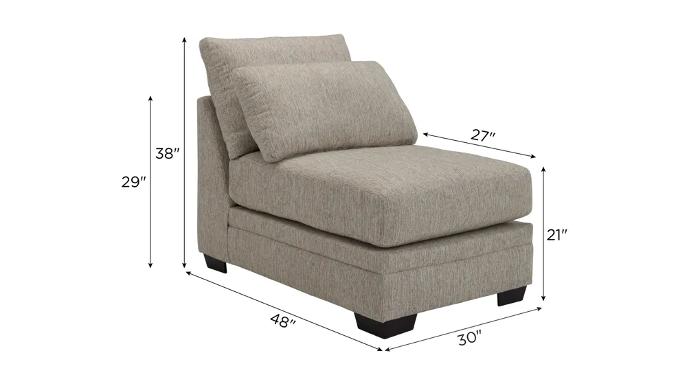 Easton Armless Chair Dimensions
