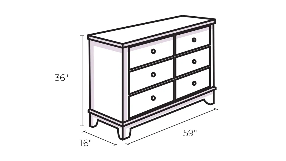 Solace Bedroom Dresser Dimensions