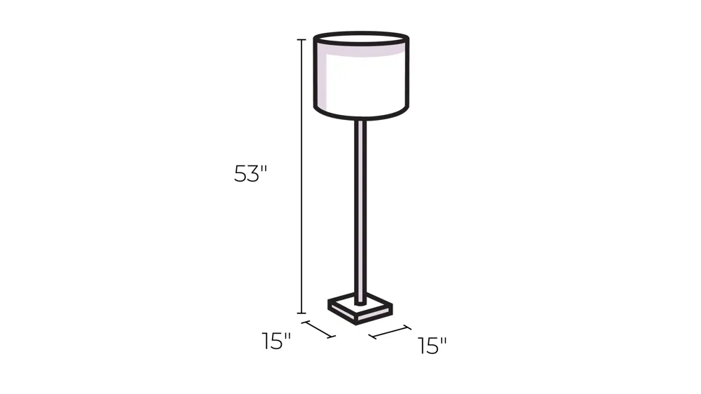 Tanya Adjustable Floor Lamp Dimensions