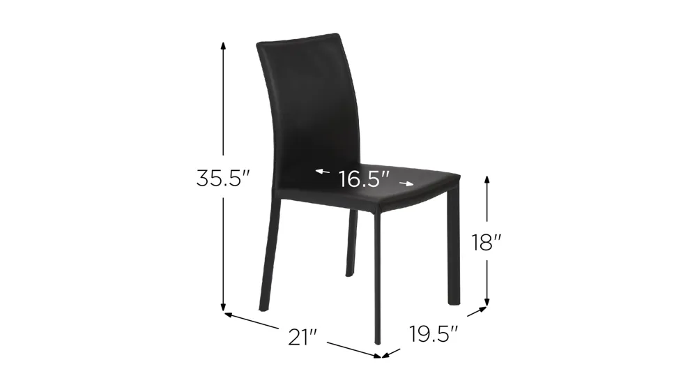 Hasina Side Chair - Set of 2 Dimensions