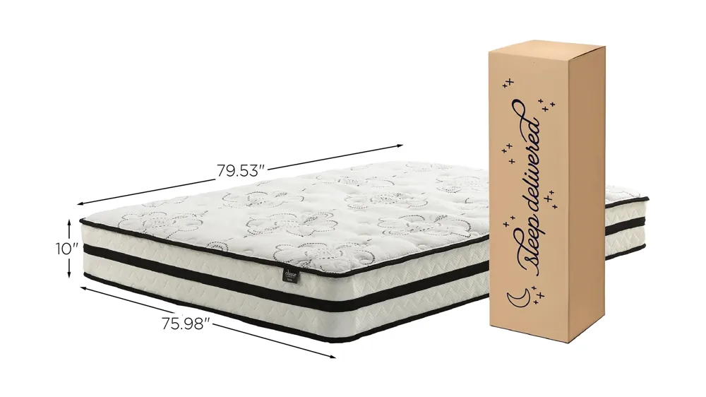 10-Inch Chime Hybrid Firm Mattress in a Box Dimensions