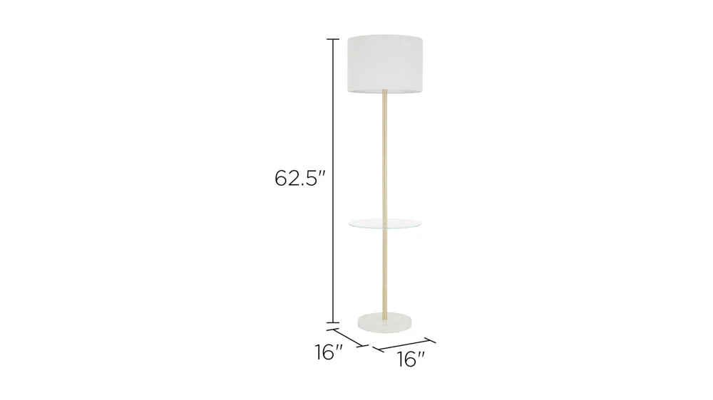 Chloe Shelf Floor Lamp Dimensions