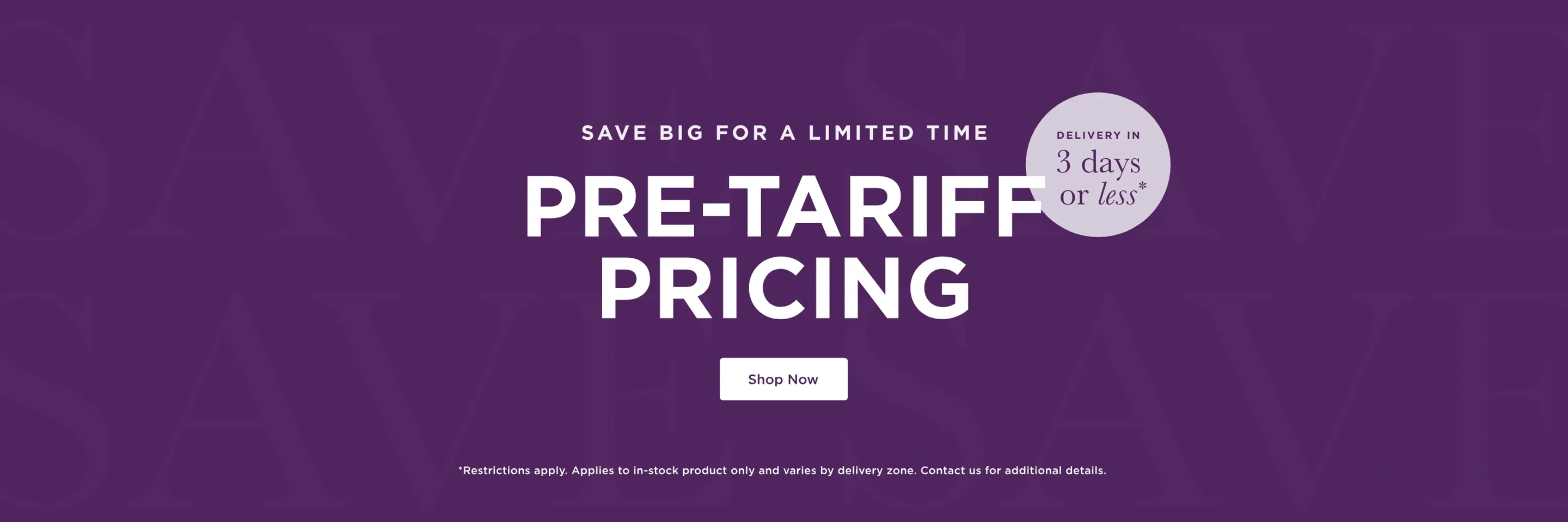 Pre-Tariff Pricing