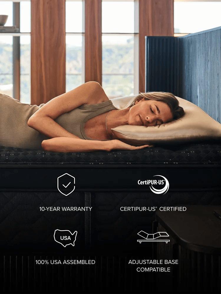 Beautyrest Differences: 10-Year Warranty, Certipur-US Certified, 100% USA Assembled, Adjustable Base Compatible