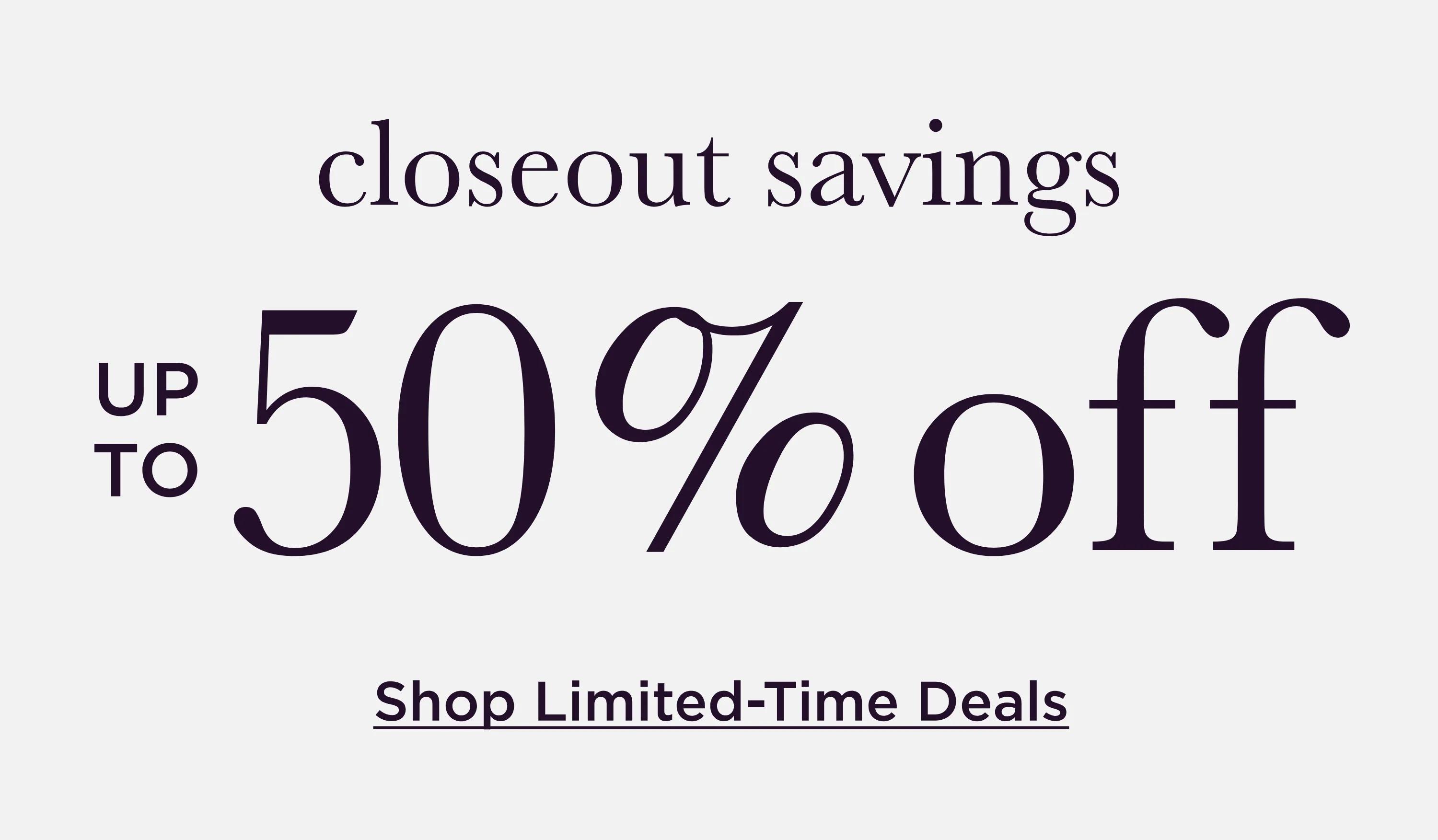 closeout savings