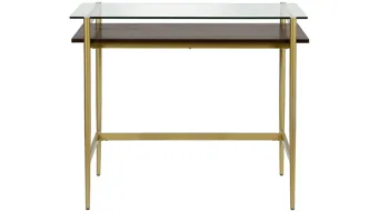 Davisan 36" Writing Desk Brass/Walnut Product\_Image\_Carousel