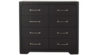 little black dress and pearls Casa Bedroom Chest of Drawers, 6-Drawer, 39"W x 52"H, Wood - Black