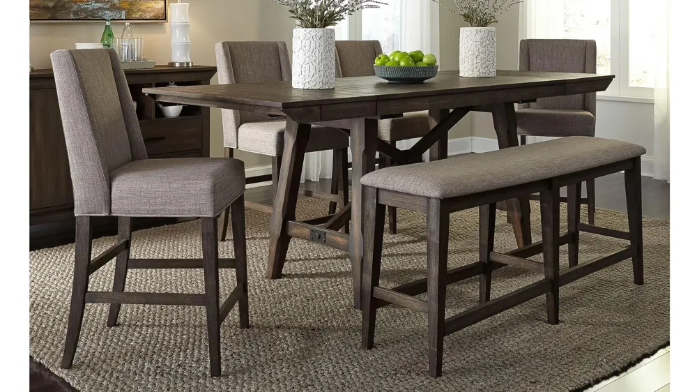 Double Bridge 6-pc. Counter Height Dining Set