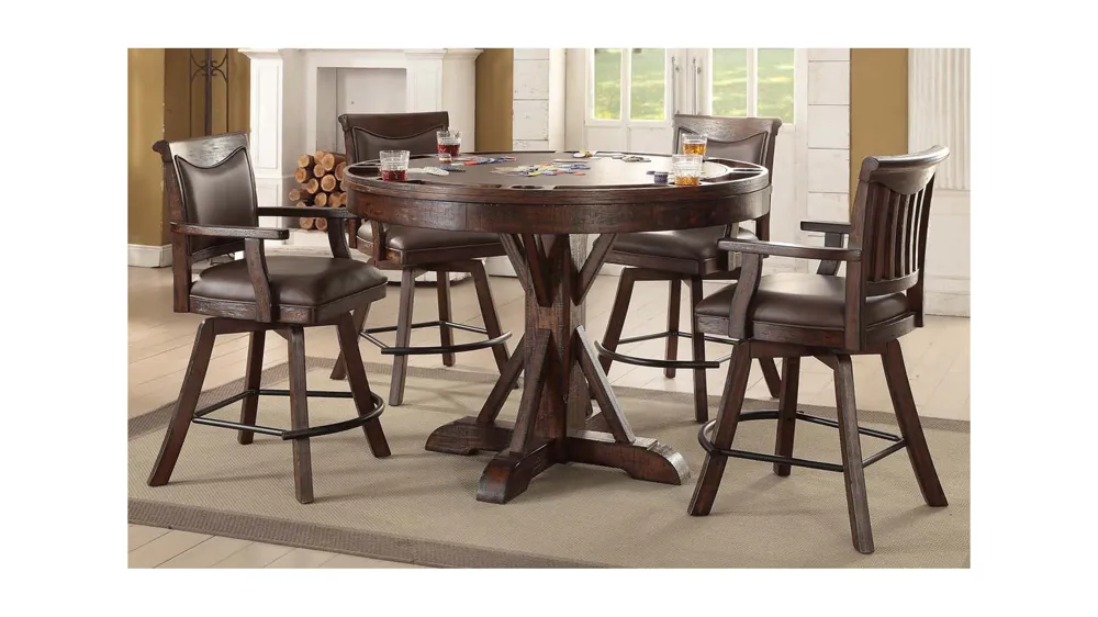 Gettysburg 5-pc. Counter-Height Gaming and Dining Set