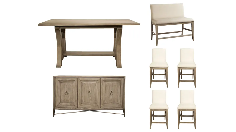 Torrin 7-pc. Counter-Height Dining Set & Half Price Server