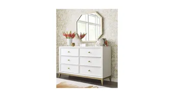 uptown white and gold dresser by rachael ray Chelsea White And Gold Youth Nightstand by Rachael Ray