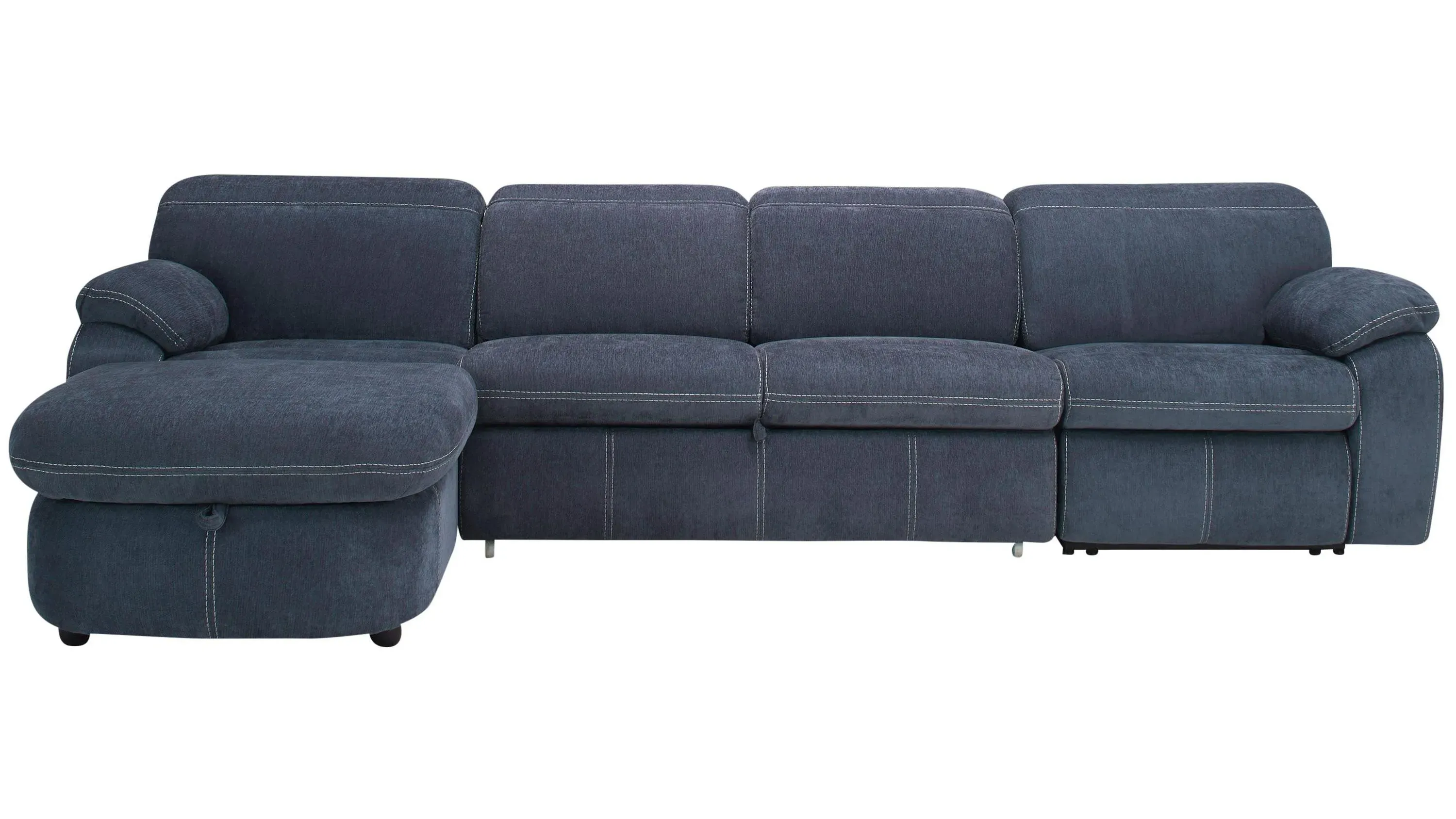 Enbright Microfiber 3-pc. Power-Reclining Sectional w/ Pop-Up