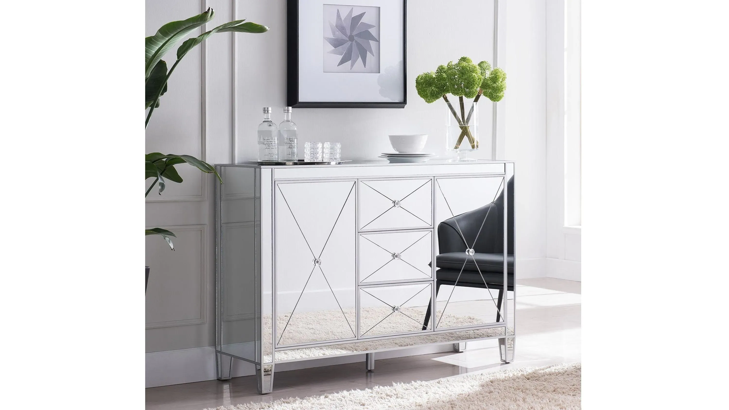 Halsey Mirrored Cabinet | Raymour & Flanigan
