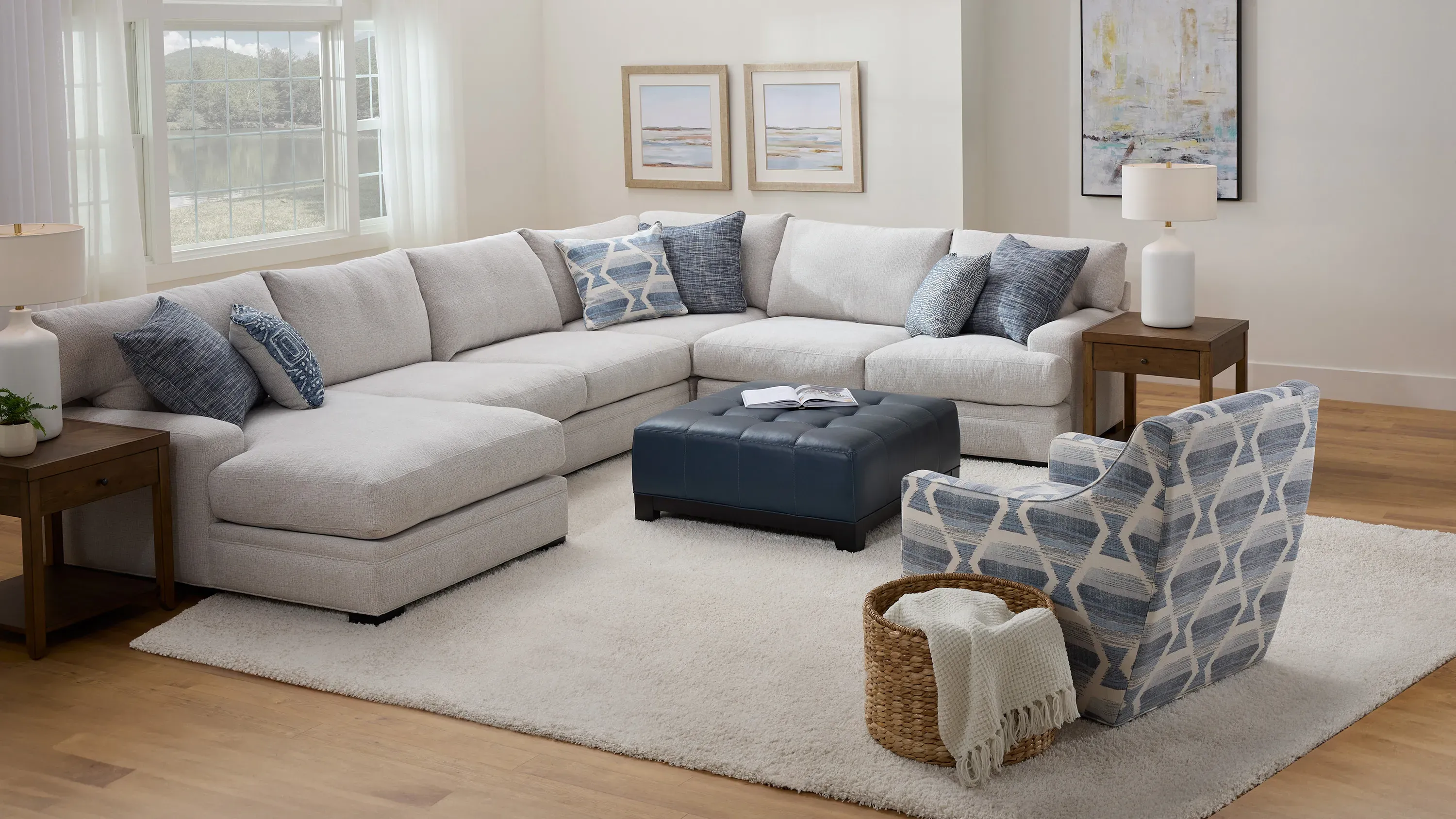 Bayside 4-pc. Microfiber Sectional | Raymour & Flanigan