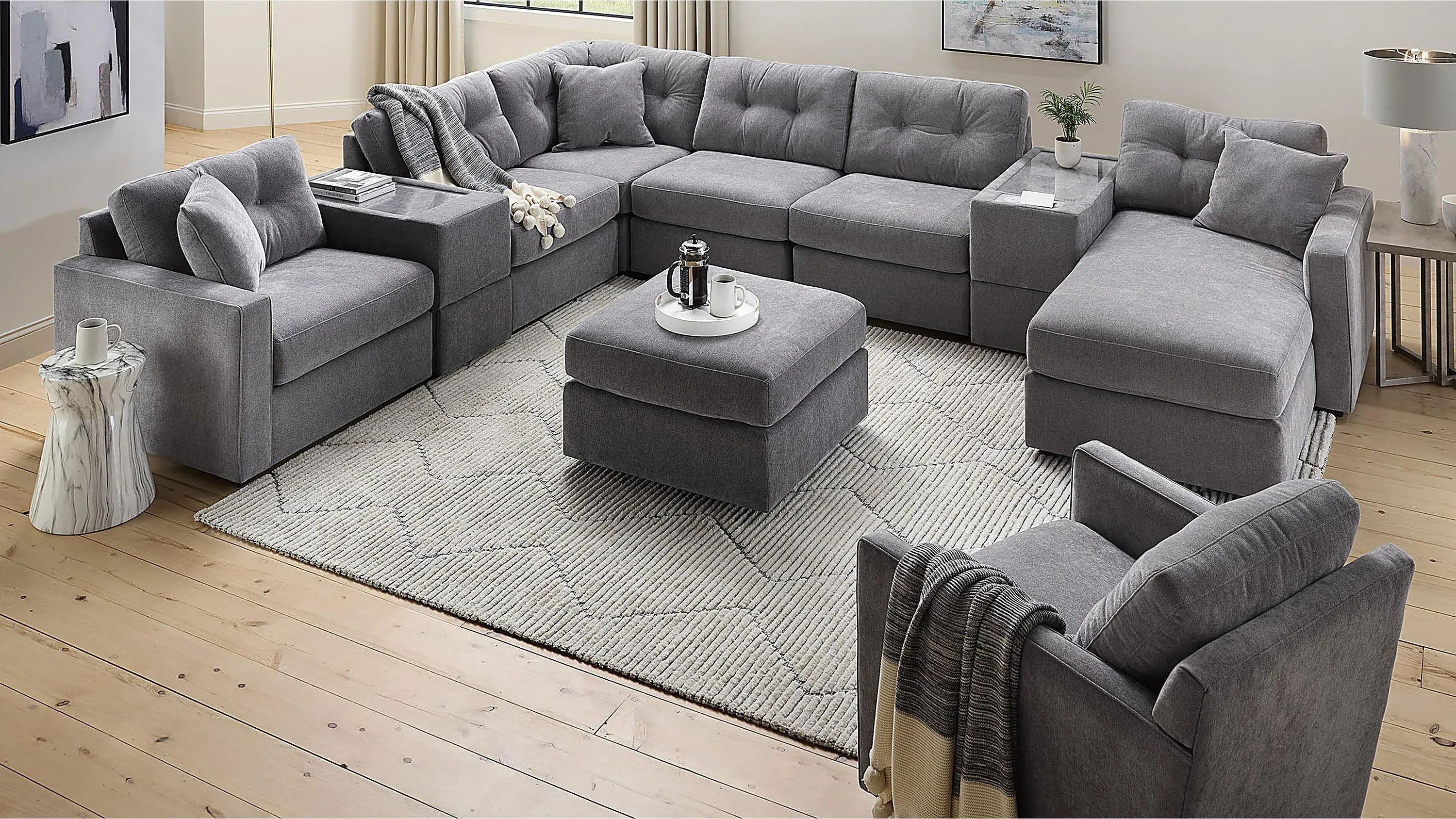 ModularOne 8-pc Sectional w/One Power Console