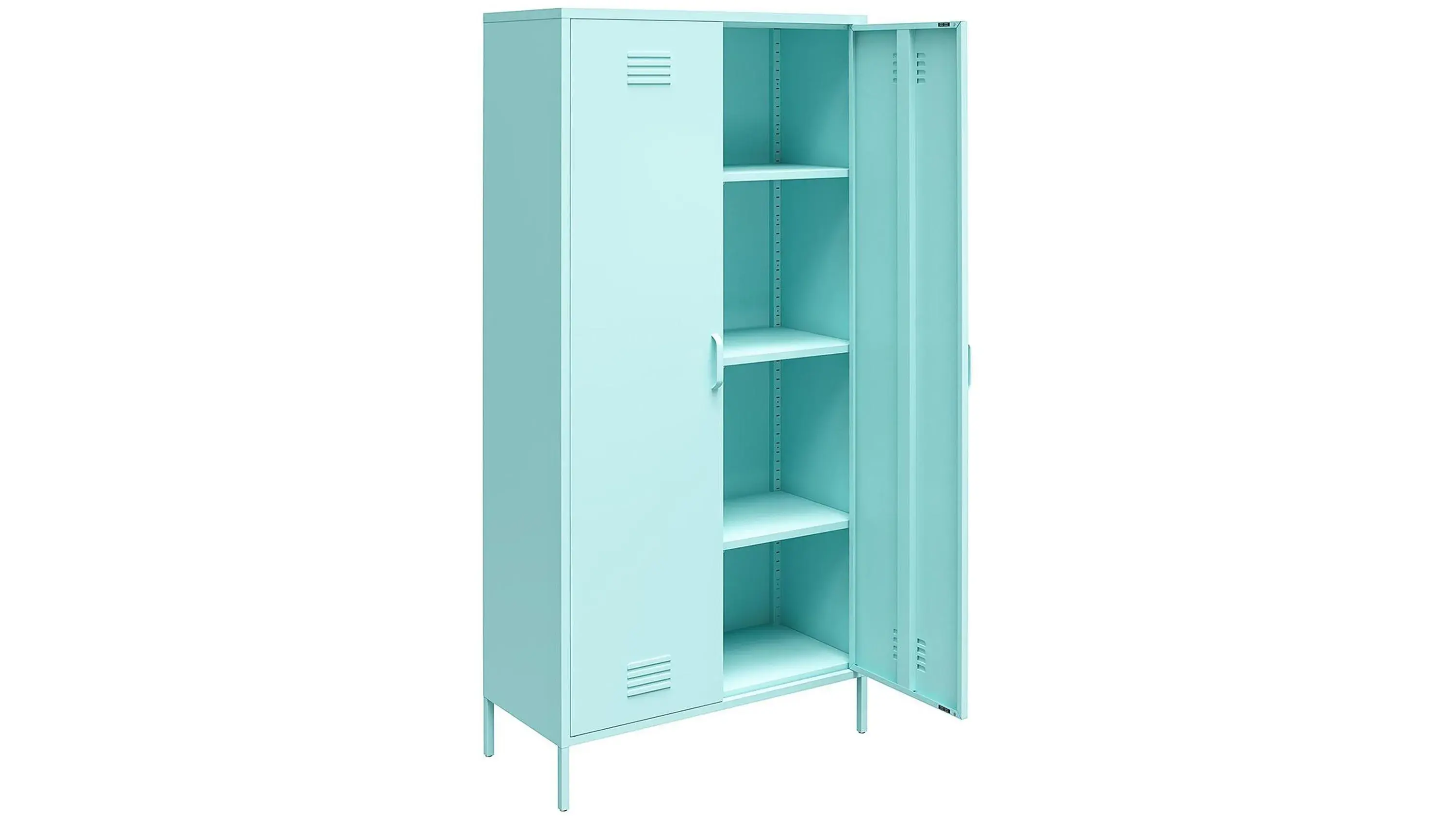 Novogratz Cache Tall Two Door Metal Locker Cabinet - Thumbnail 2