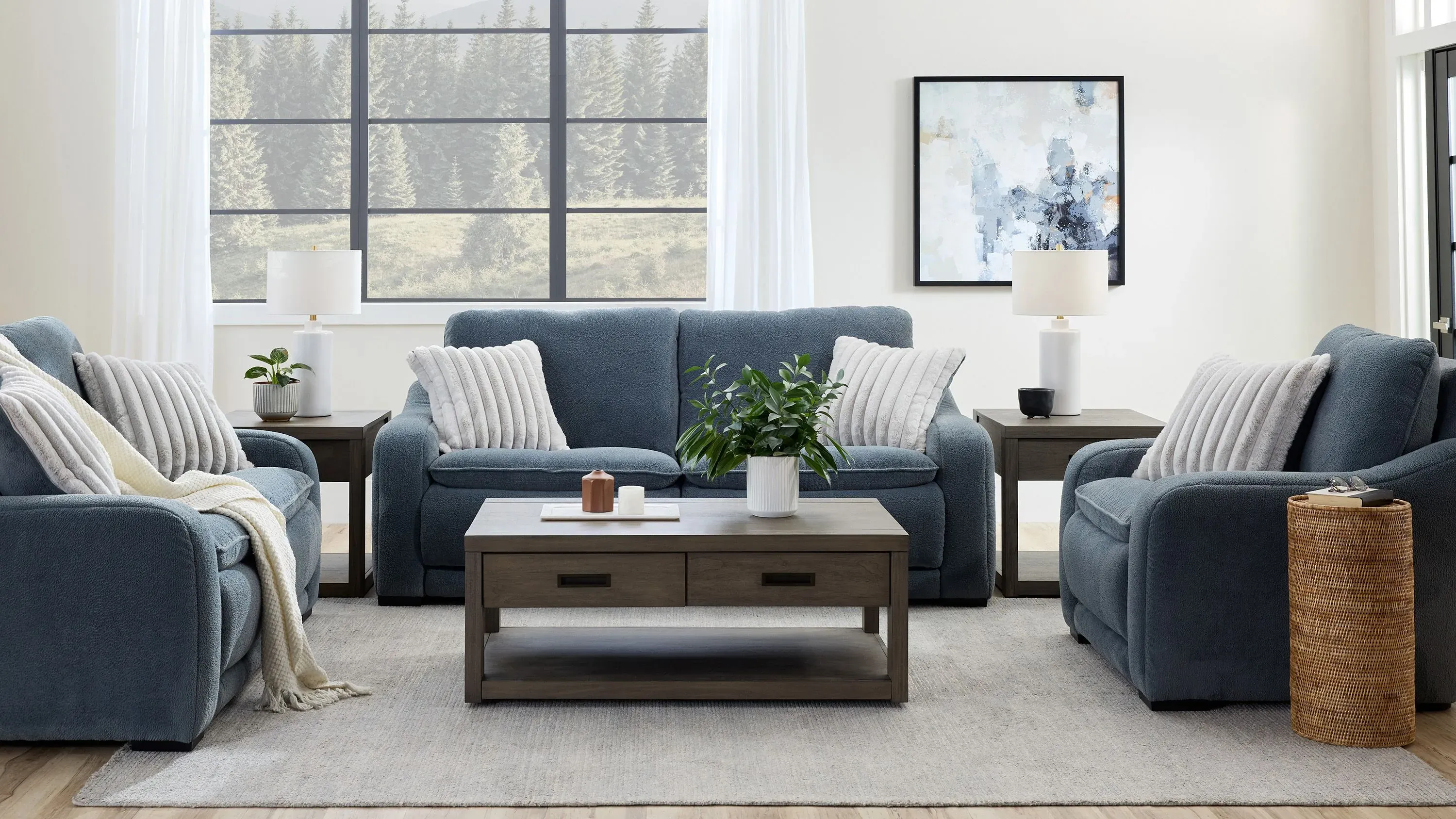 Celine Power Loveseat w/ Power Headrest | Raymour & Flanigan