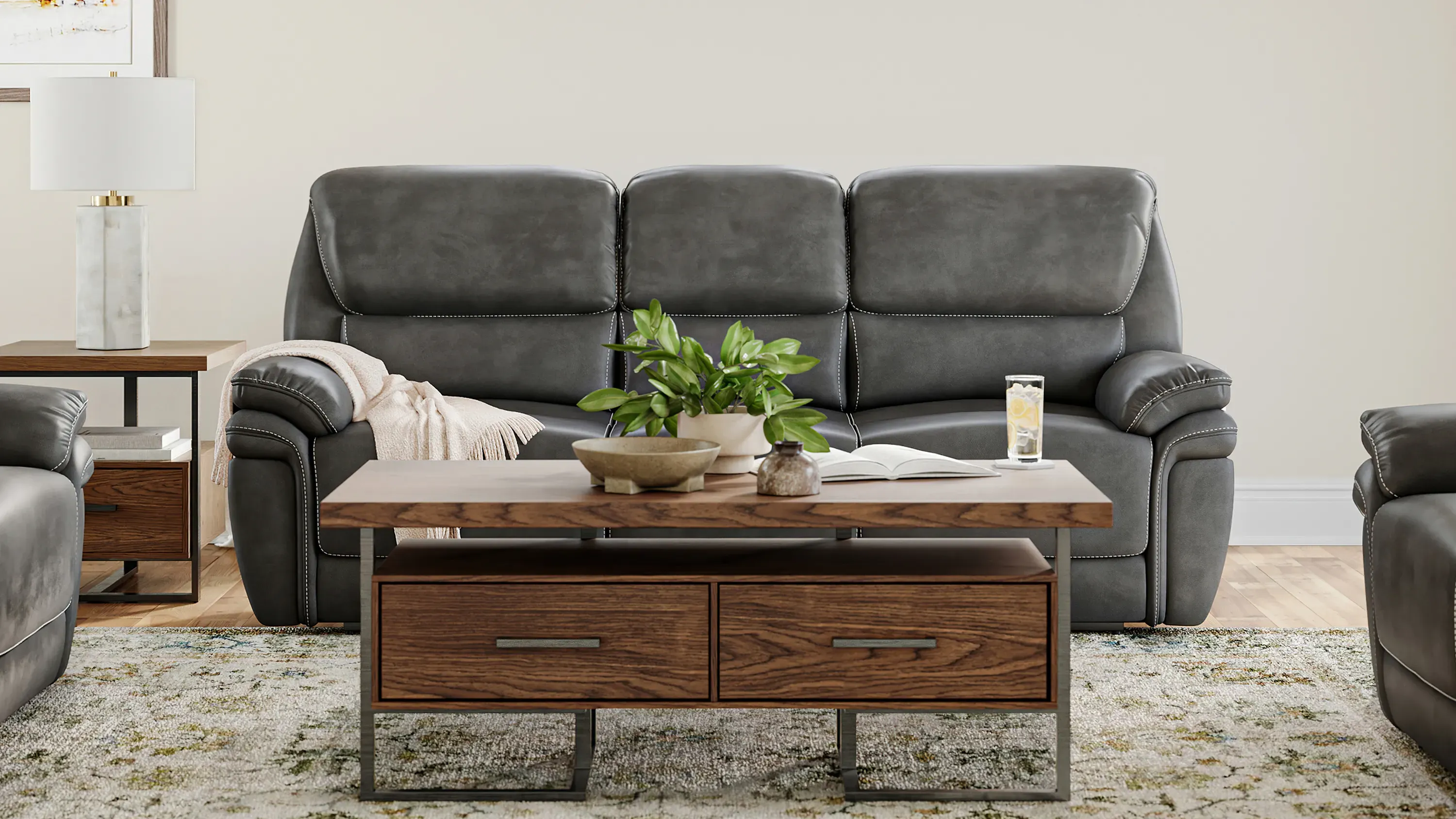 Skye Microfiber Power Reclining Sofa