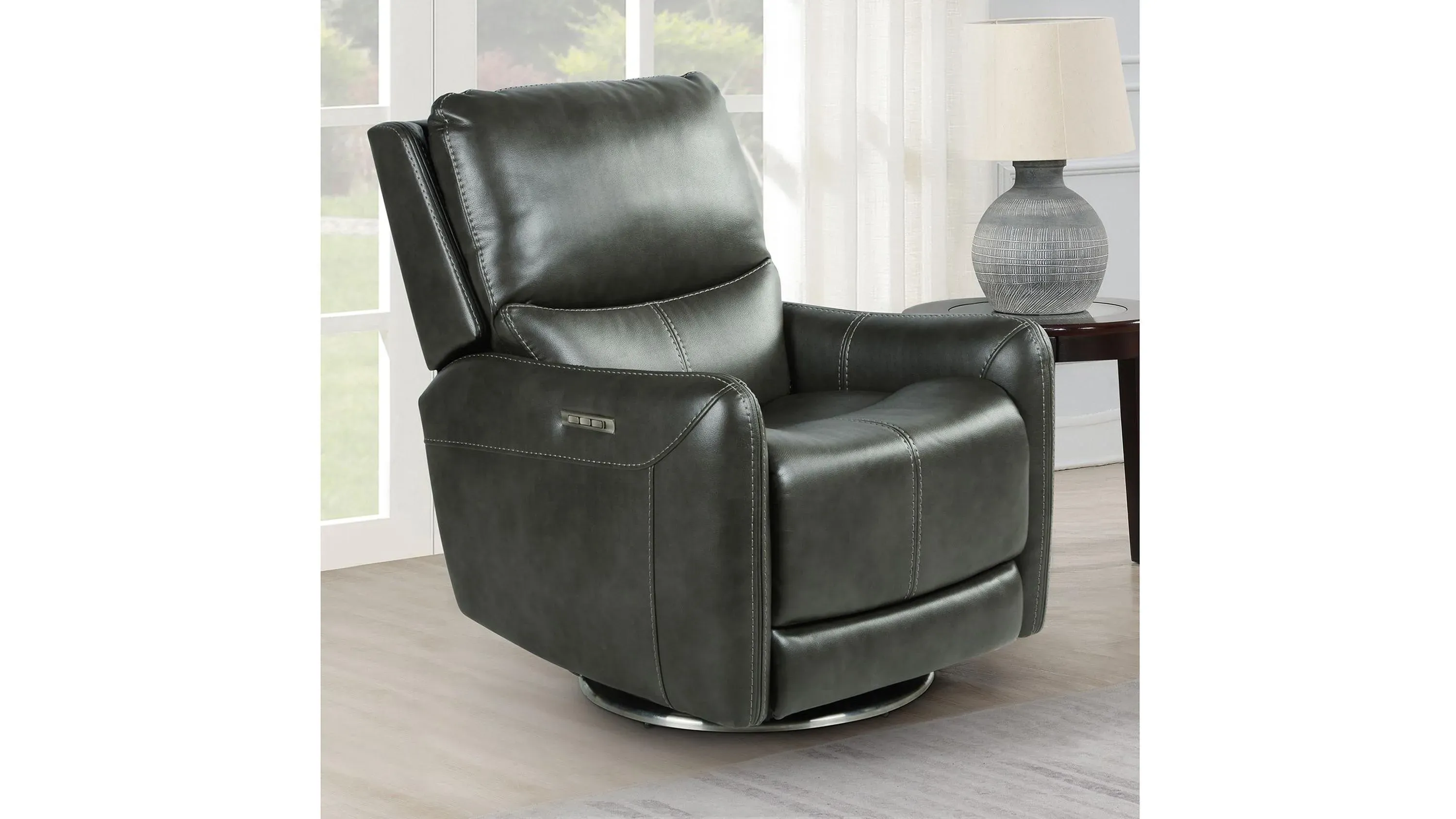 Athens Swivel Power Recliner | Raymour & Flanigan