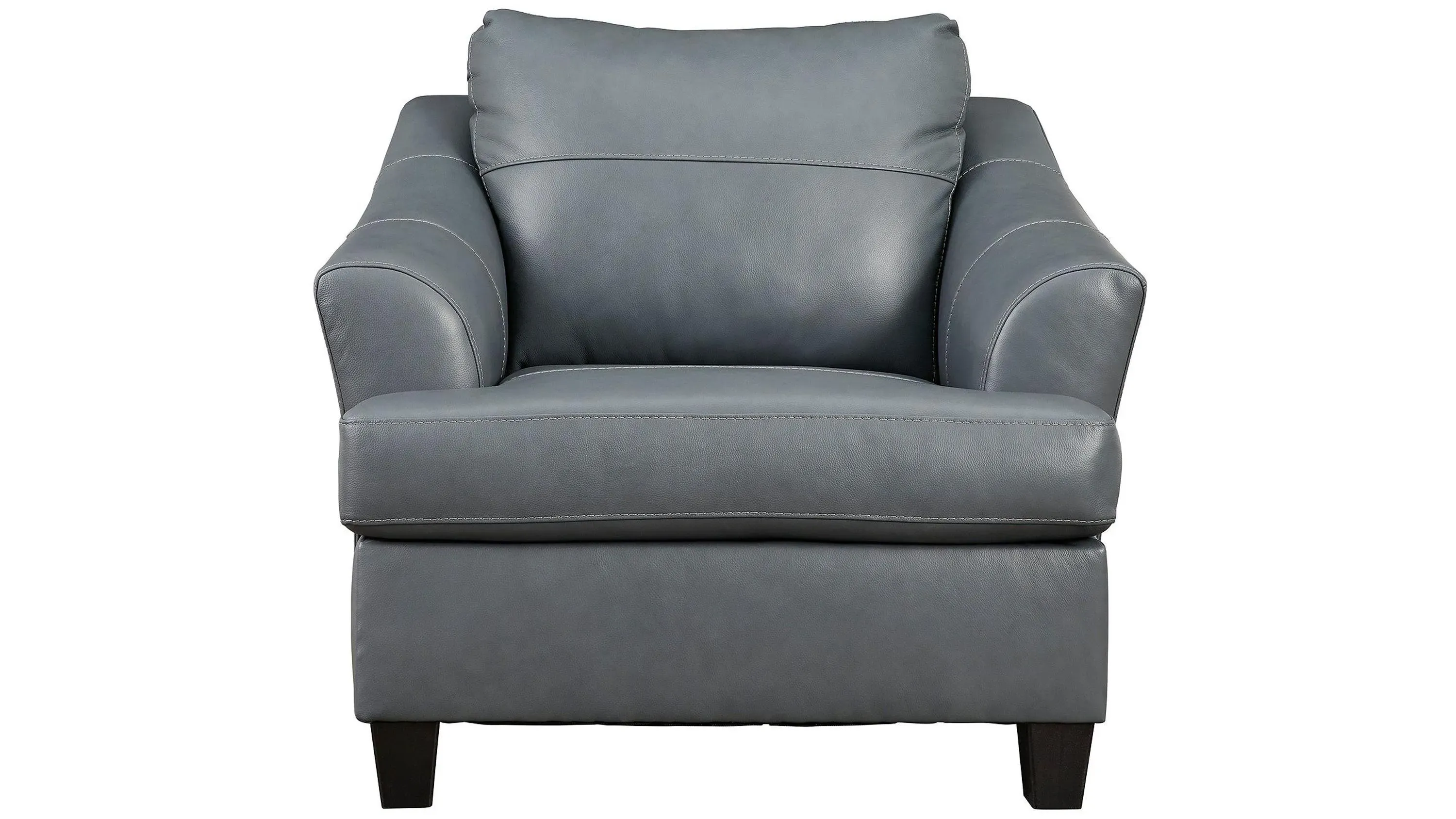 Gray leather chair and a half discount