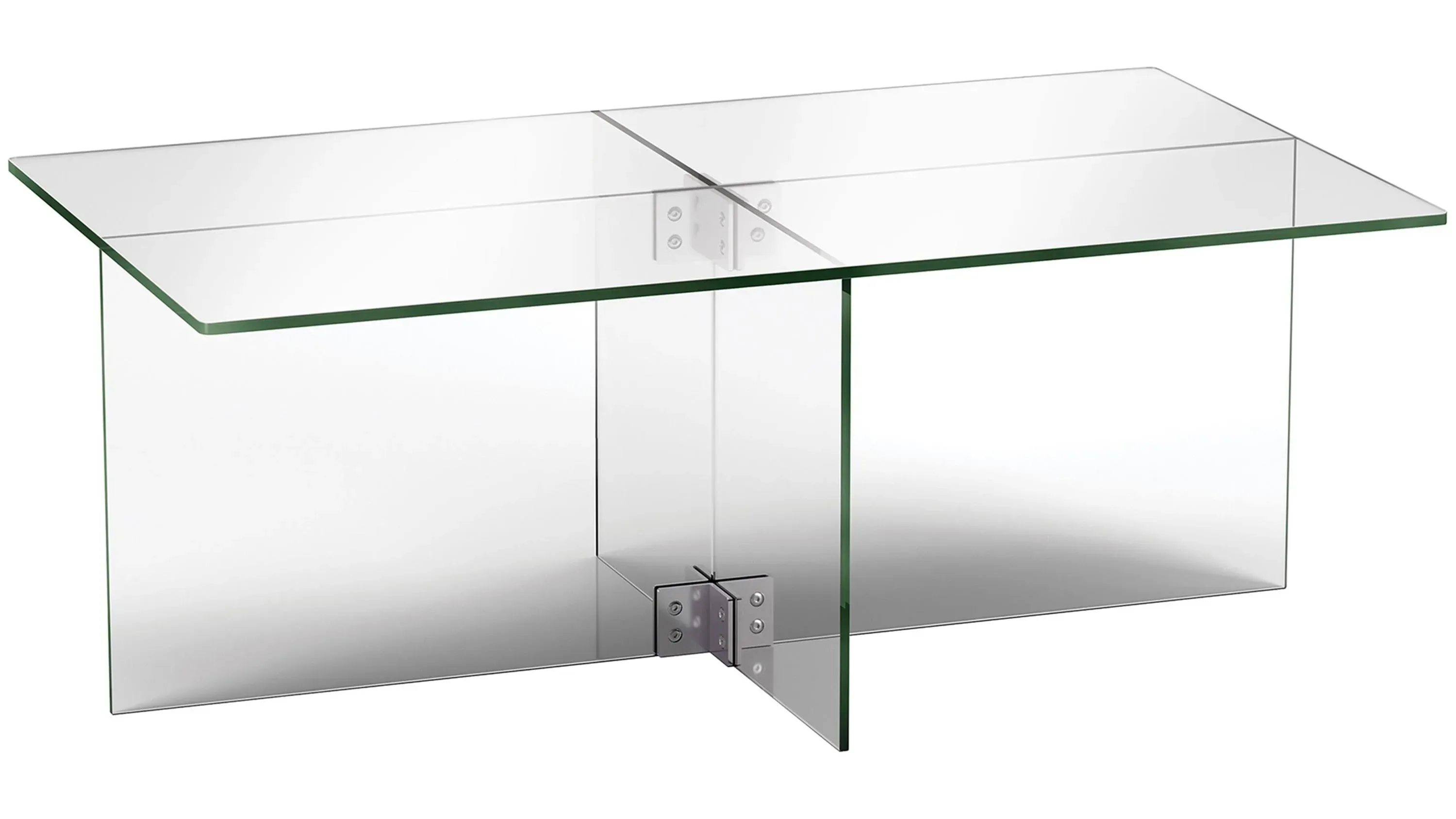 Gehry Rectangular Clear Glass Coffee Table | Raymour & Flanigan