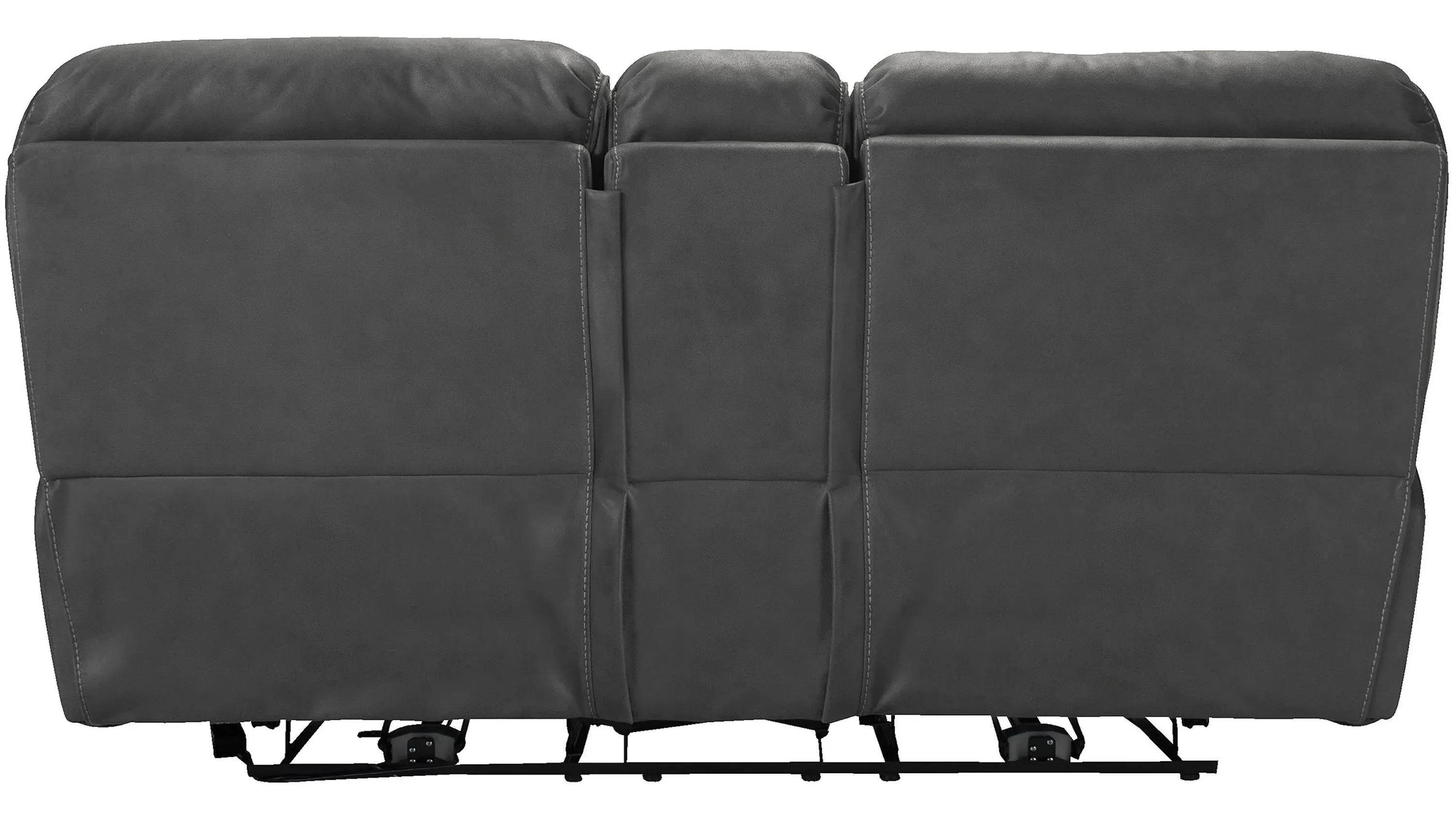 Skye Microfiber Power Reclining Console Loveseat