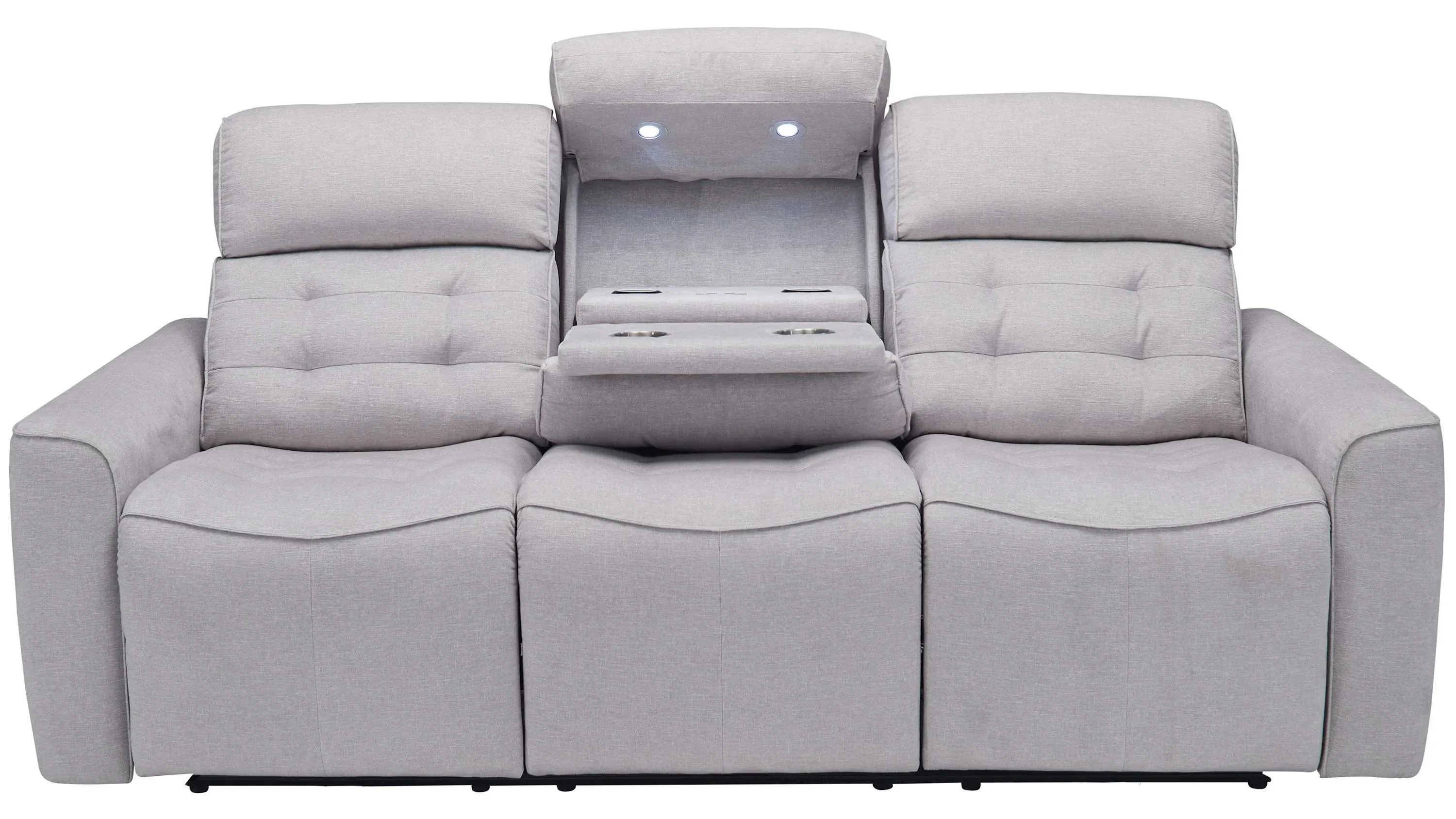 Hanlin Power Sofa w/ Power Headrest, Lumbar and Drop Down Table