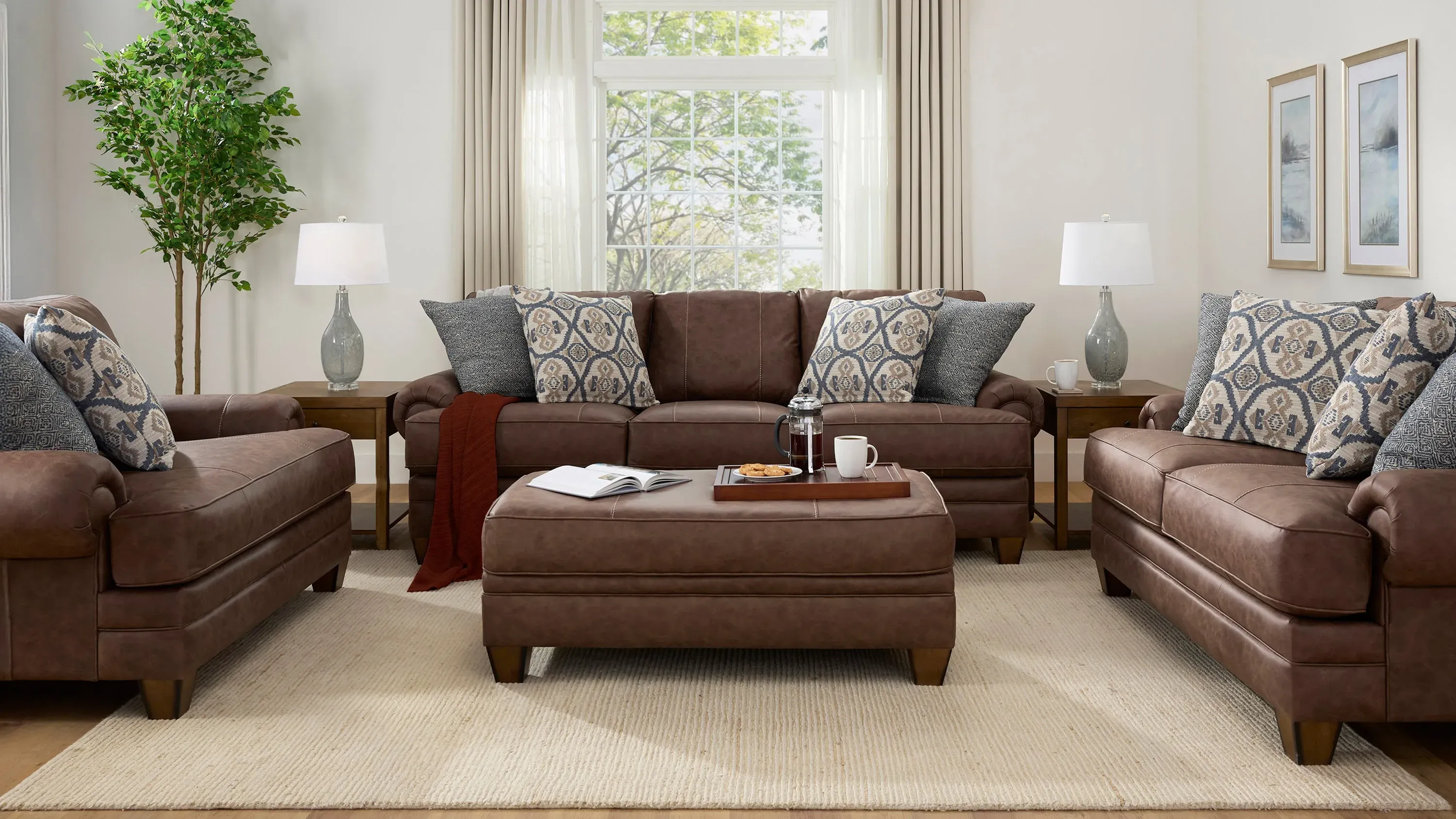 Boswell Large Ottoman | Raymour & Flanigan