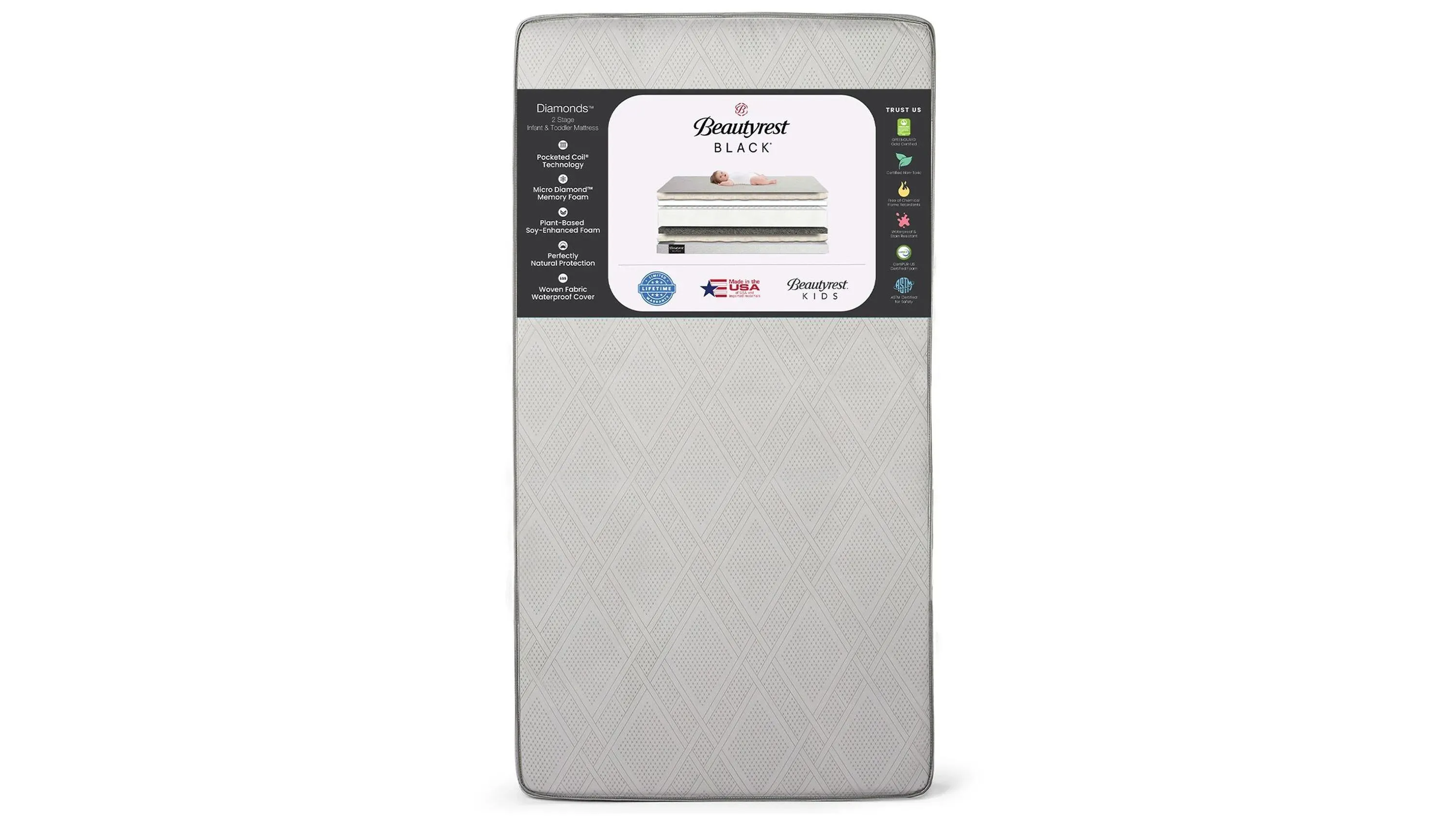 Beautyrest Black Diamond 2 Stage Crib and Toddler Mattress Raymour Flanigan