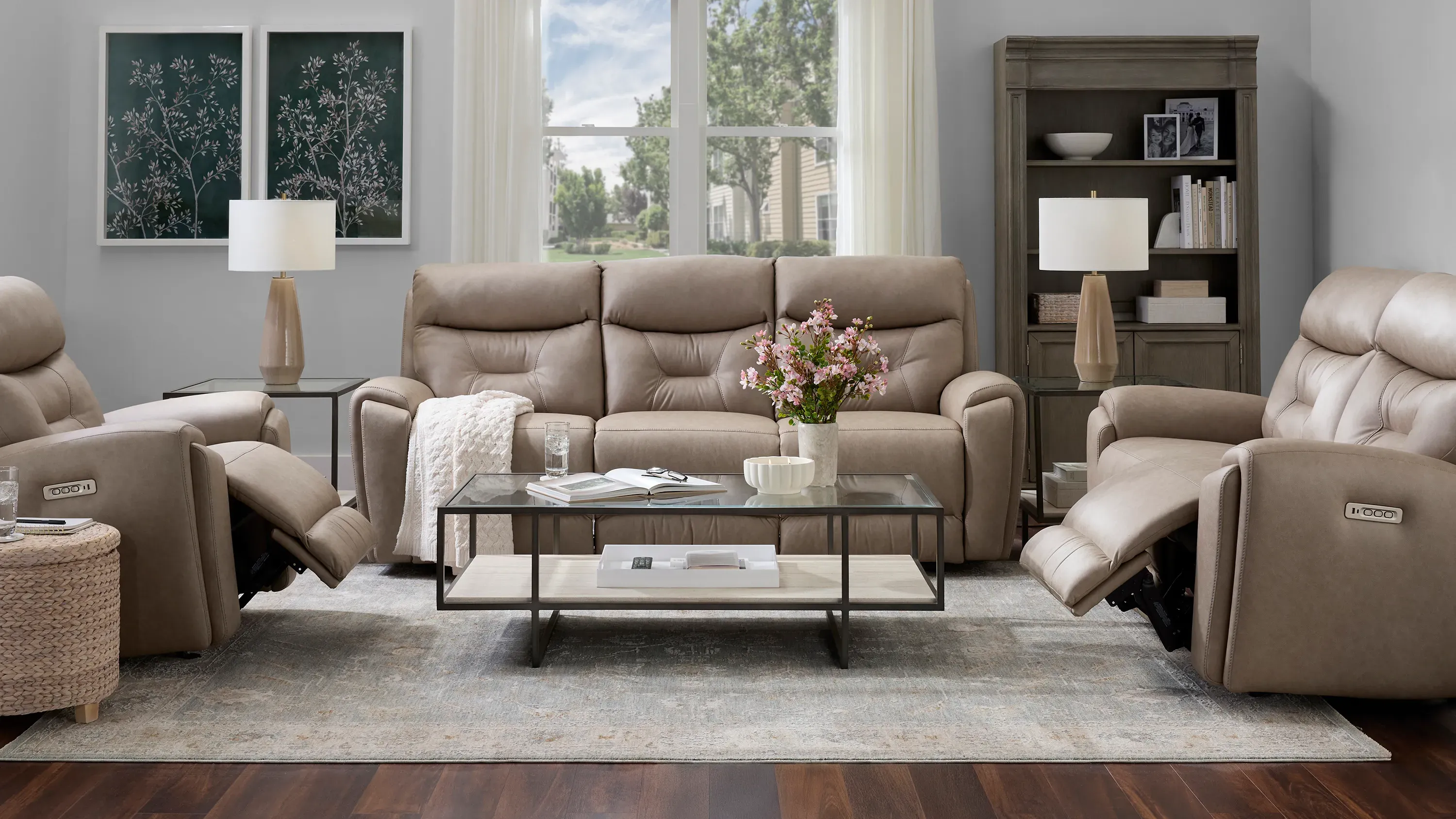 Bryson Zero Gravity Triple Power Sofa | Raymour & Flanigan
