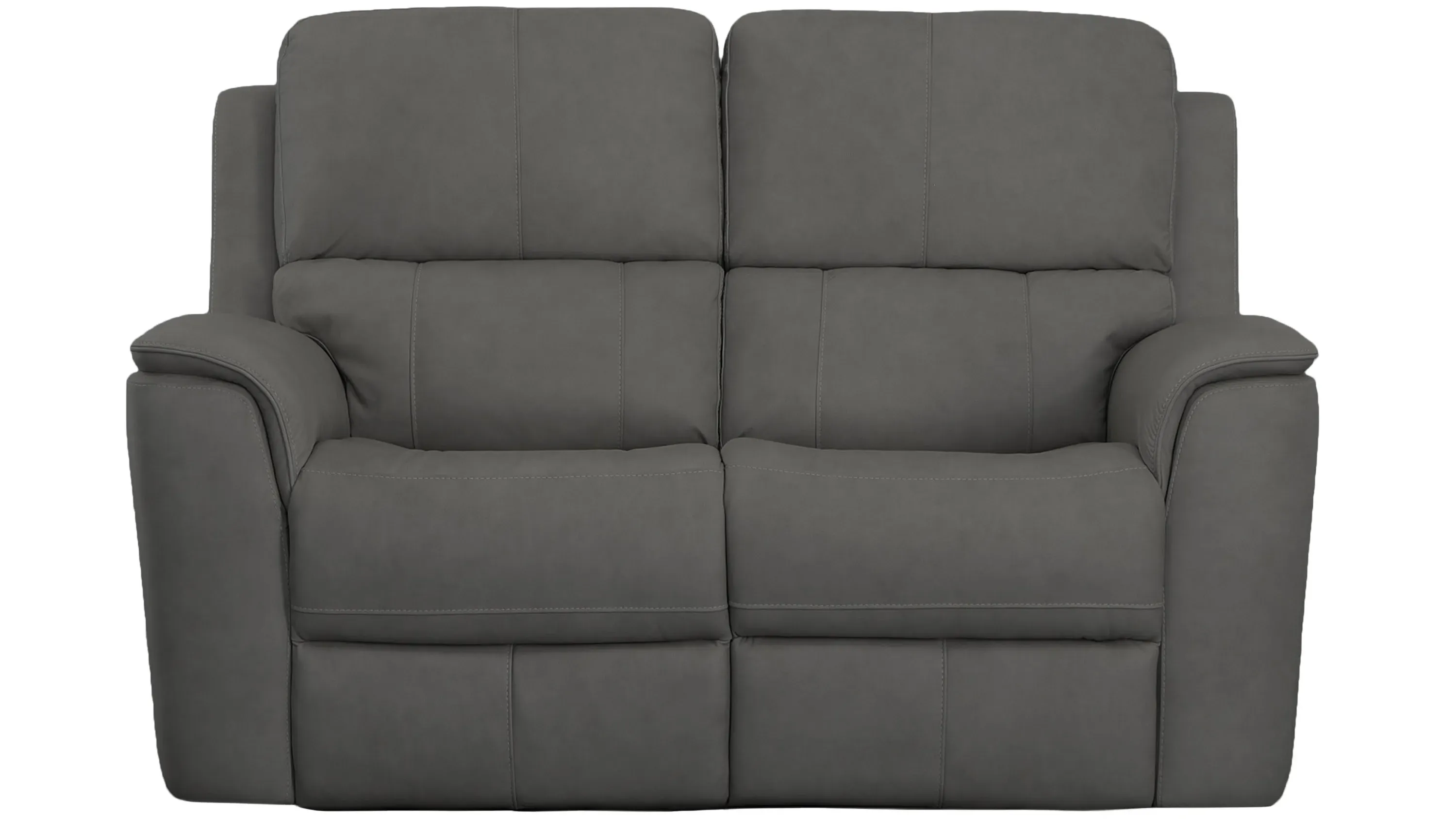 Henrick Triple Power Leather Loveseat | Raymour & Flanigan
