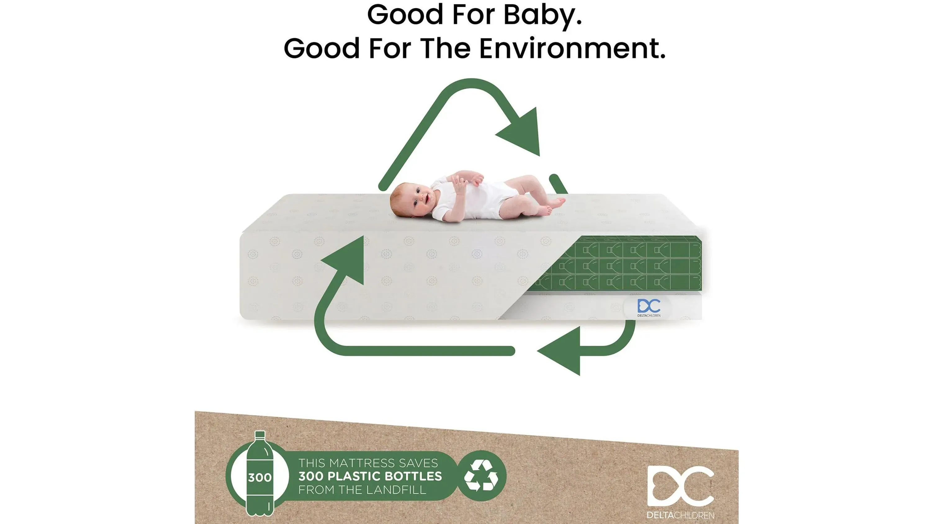 Delta Children Morning Dove Dual Sided Crib and Toddler Mattress