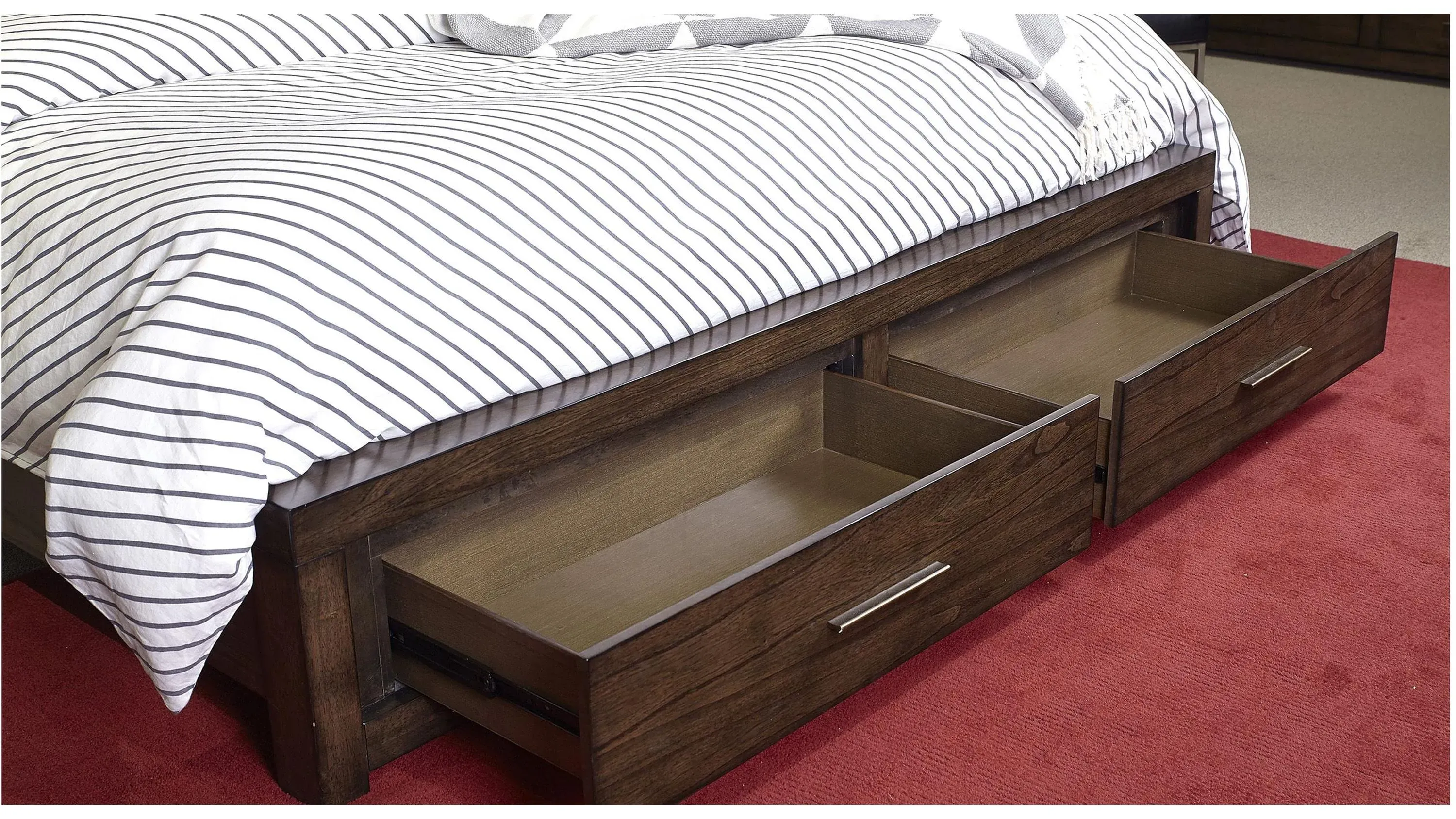 Modern Loft King Panel Bed with Storage