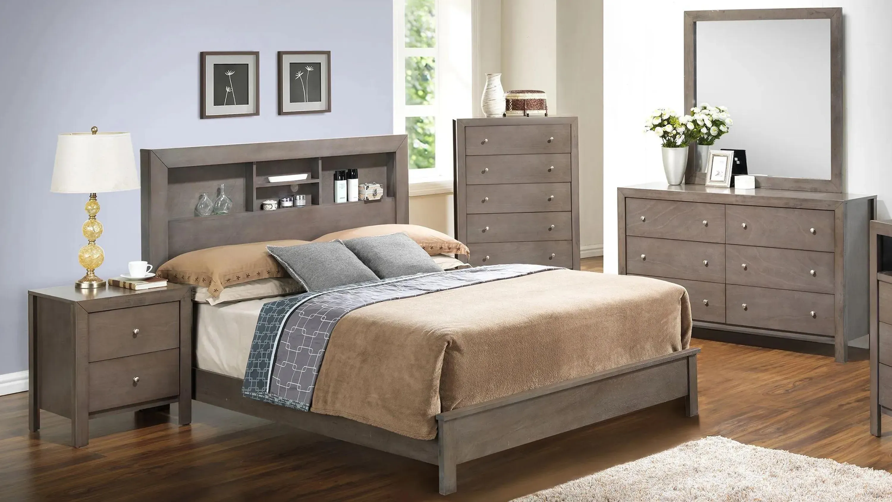 Burlington 4-pc. Bookcase Bedroom Set | Raymour & Flanigan