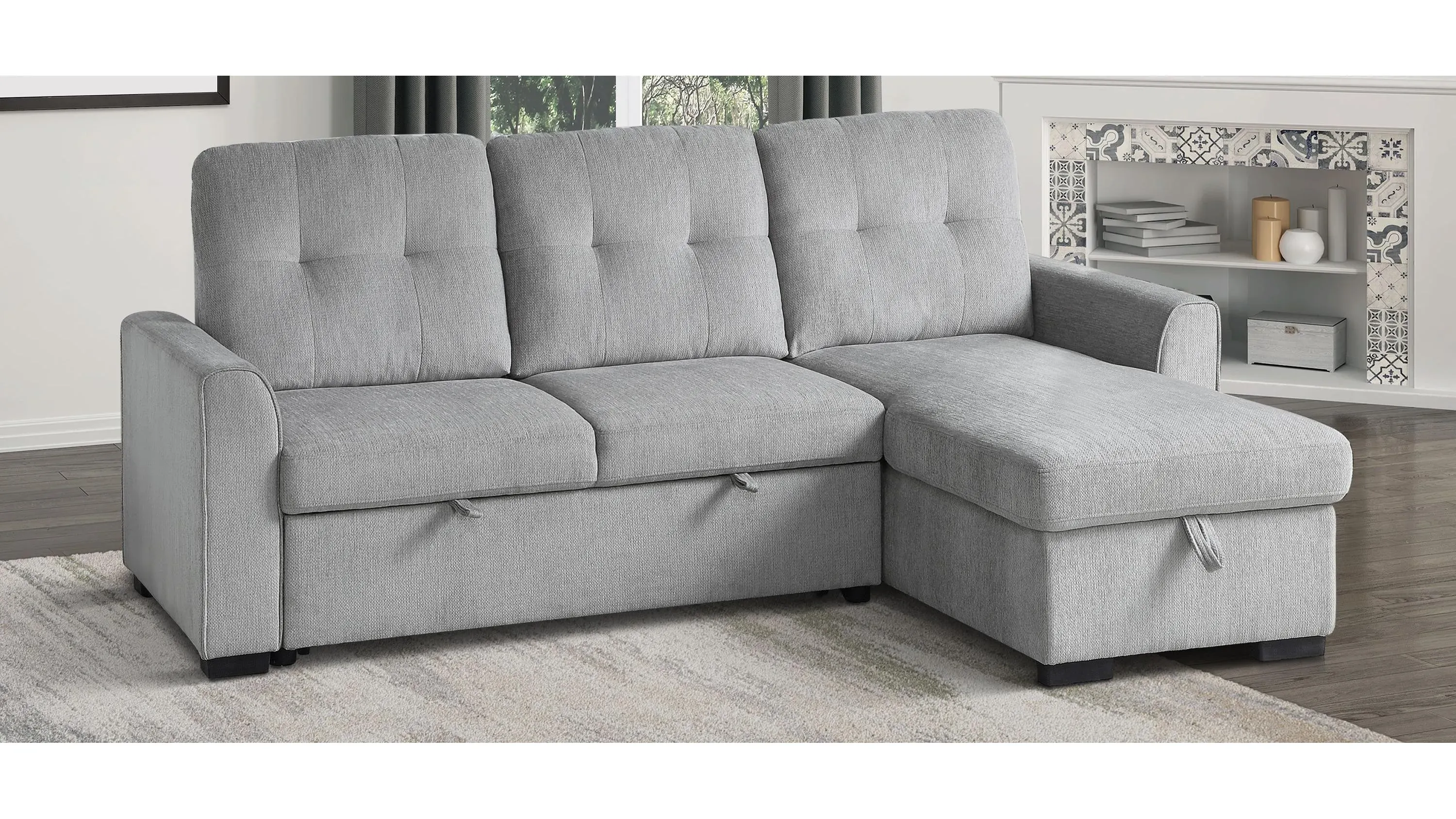 Ember 2-pc. Reversible Sectional w/ Sleeper
