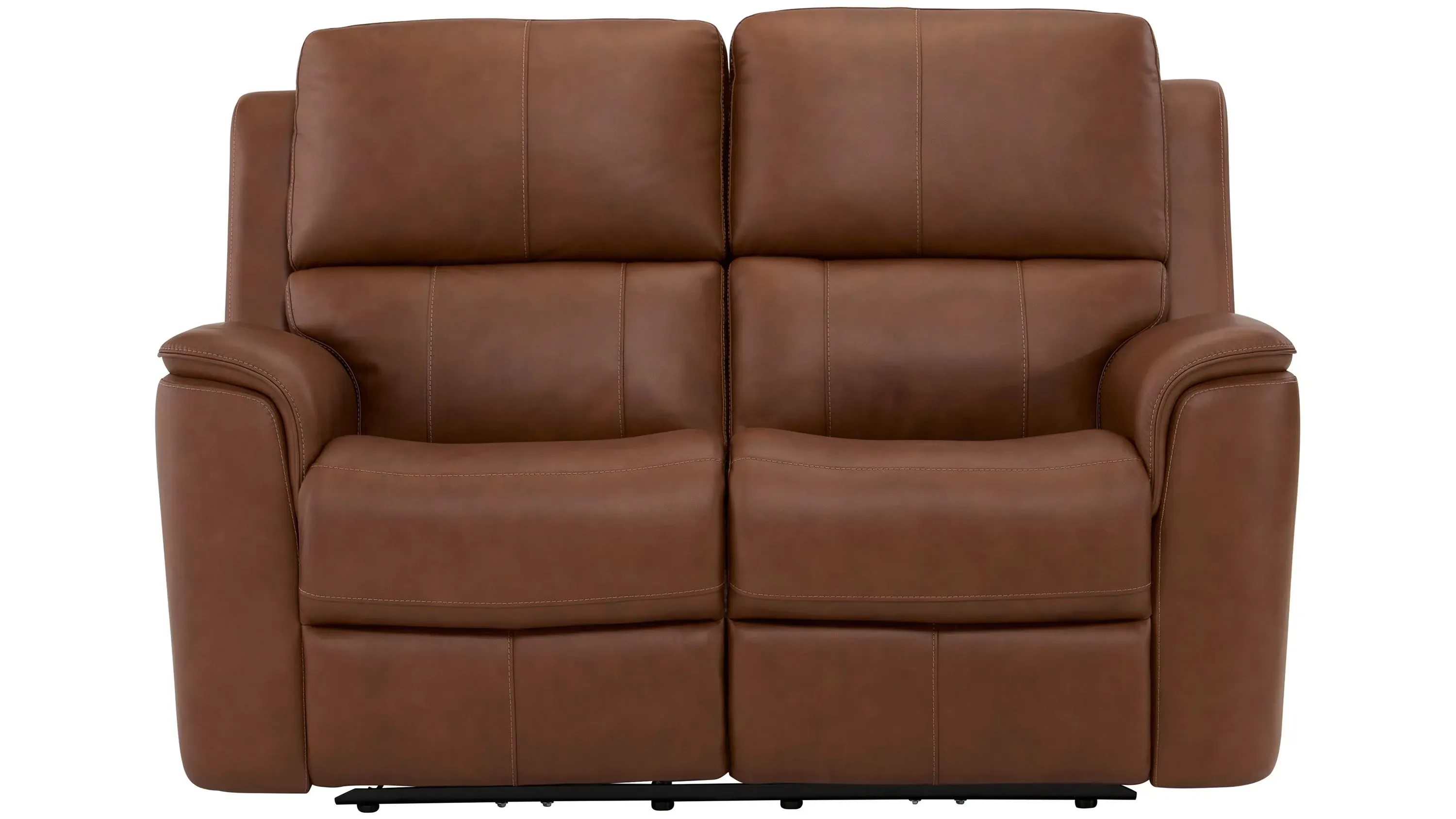Henrick Triple Power Leather Loveseat | Raymour & Flanigan