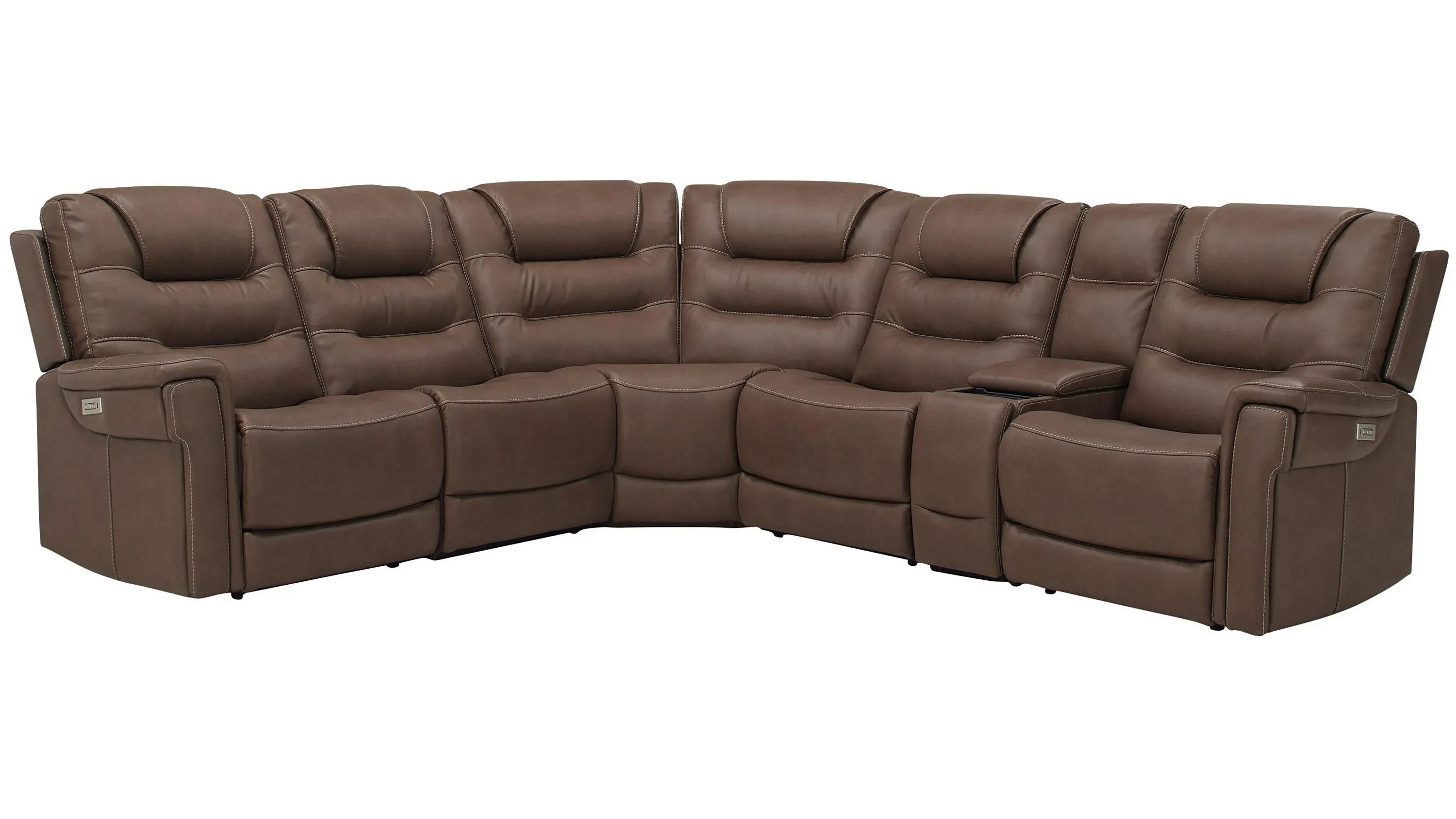 Danbury 6-pc. Power Sectional w/ Power Headrest and Lumbar Support