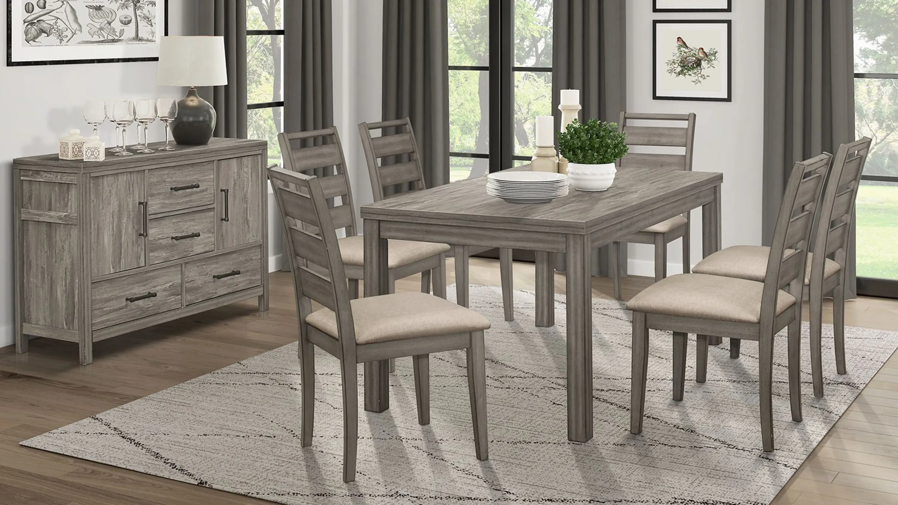 Fontaine 7-pc. Dining Set | Raymour & Flanigan | Raymour & Flanigan