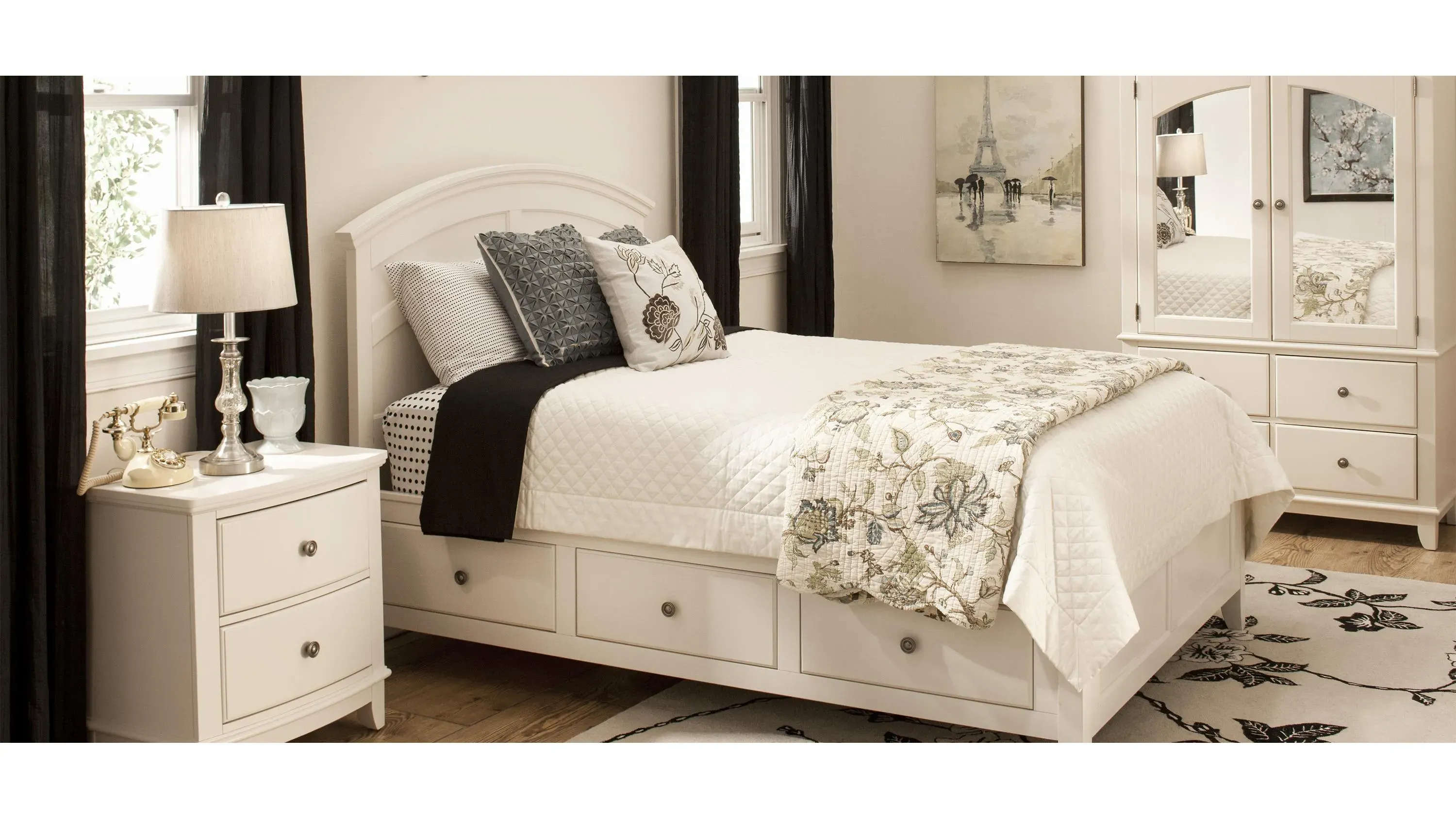 Kylie Youth Platform Bed w/ 1-sd. Storage