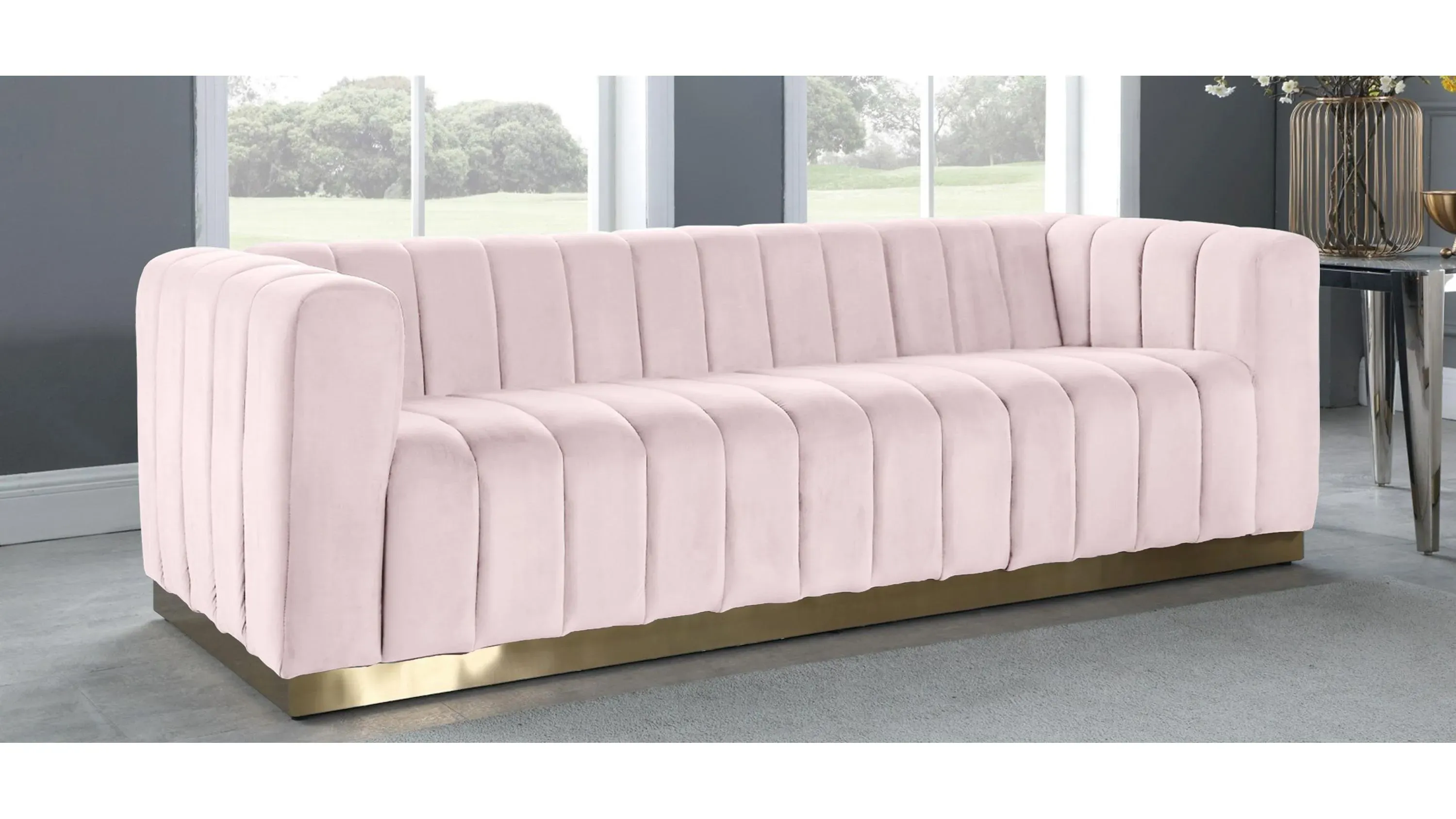 Raymour and flanigan velvet sofa discount