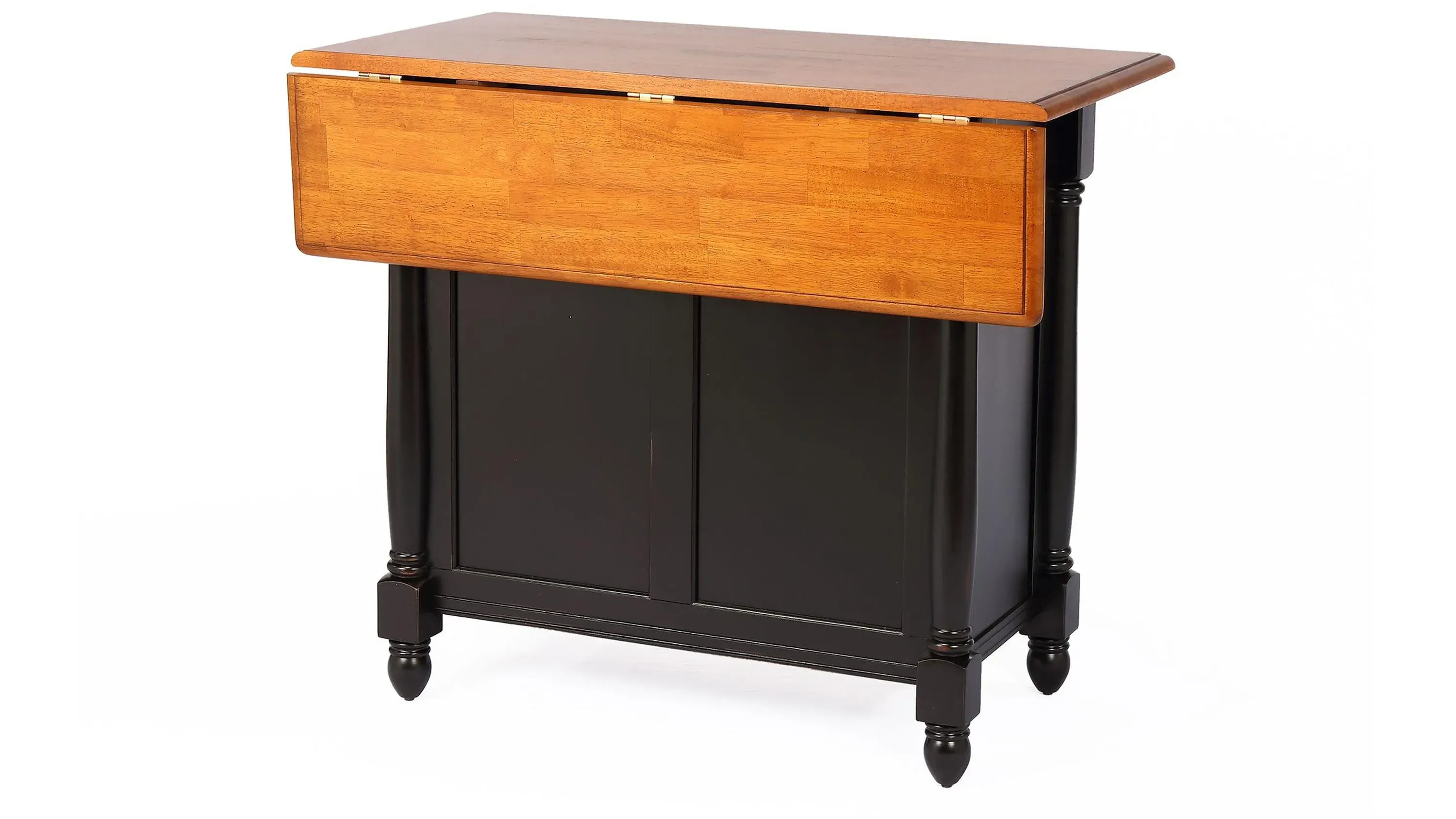 Black Cherry Selections Kitchen Island with Drop Leaf Top