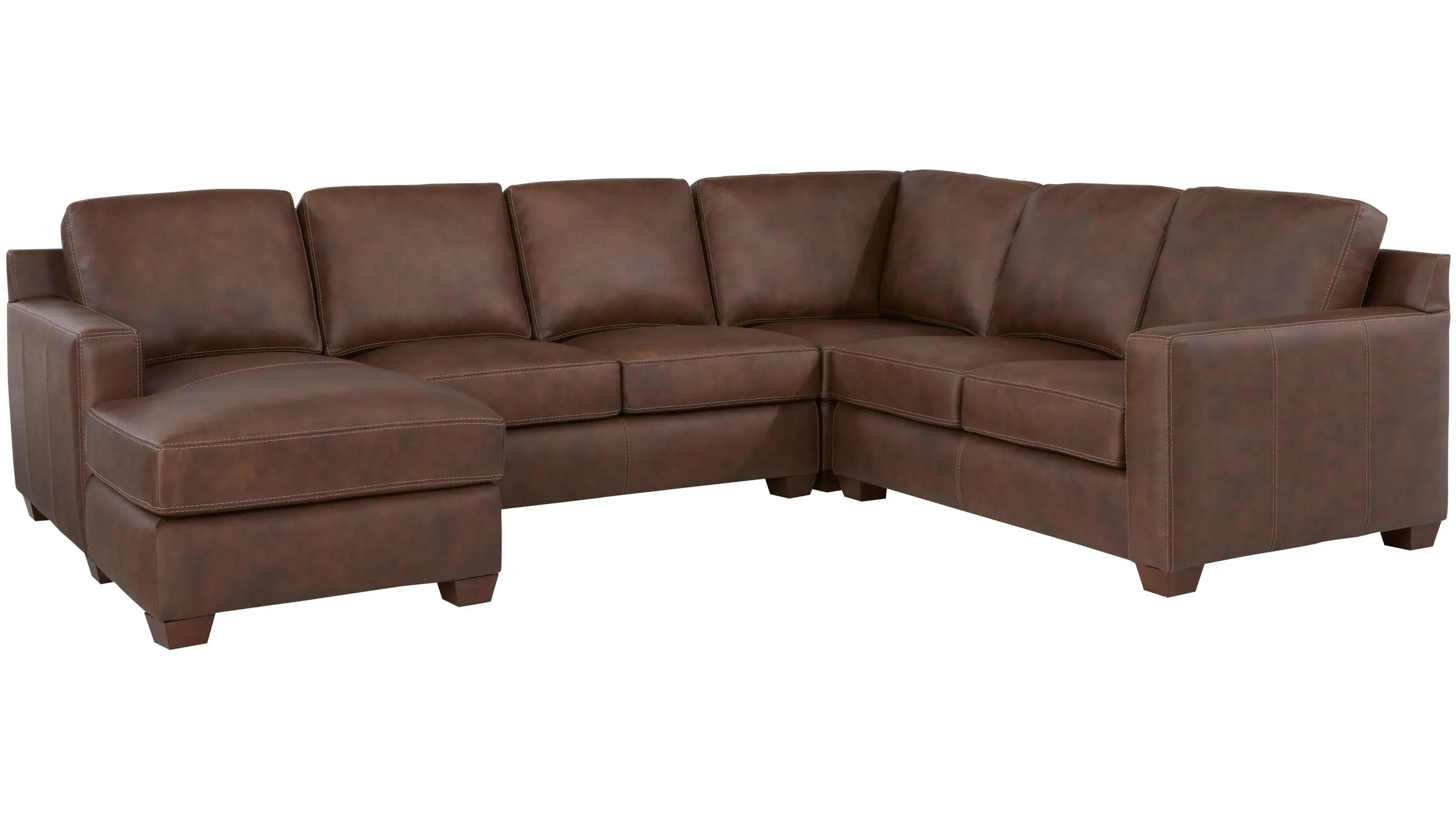 Quinton 4-pc. Leather Sectional