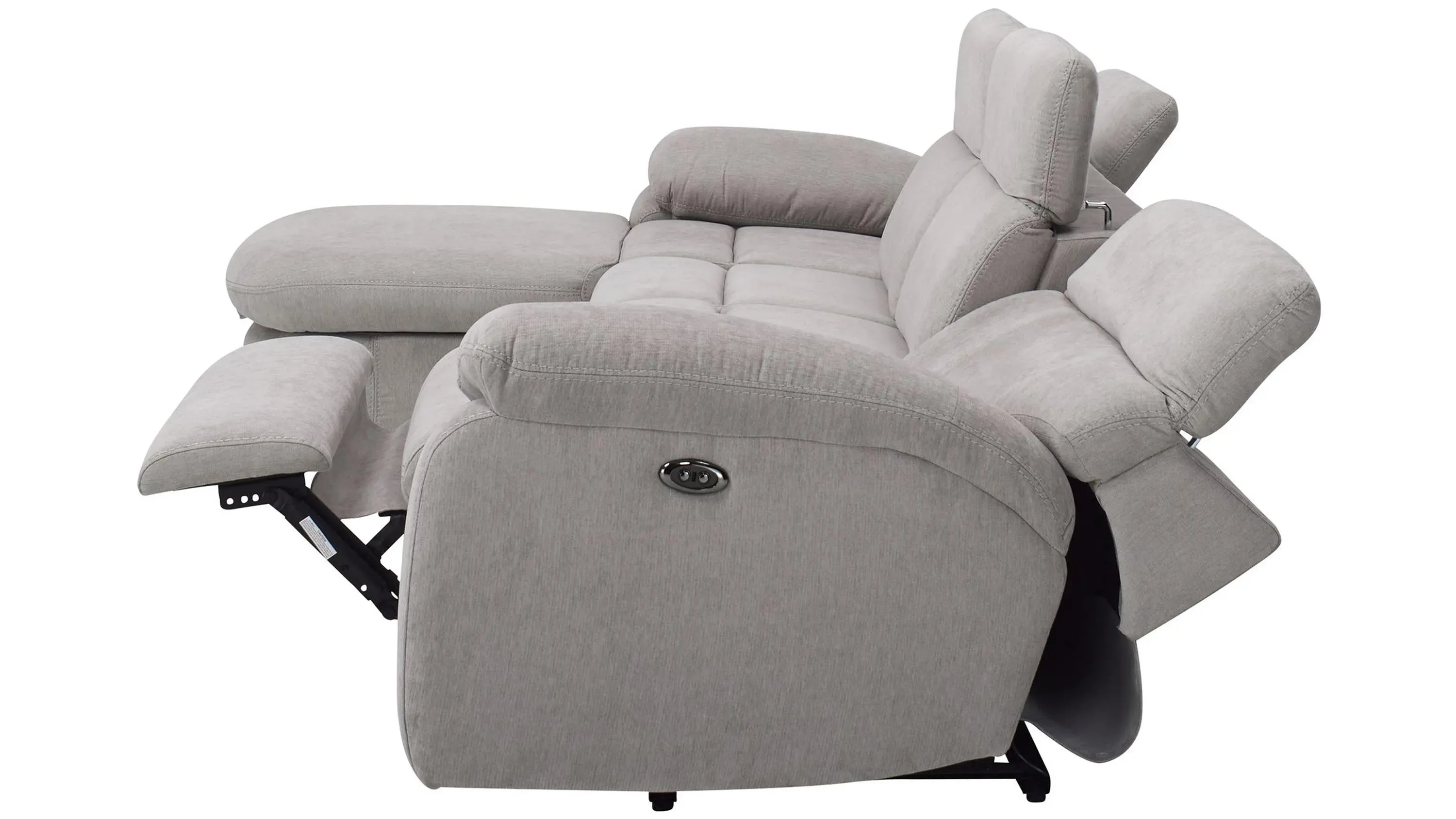 Enbright Microfiber 3-pc. Power-Reclining Sectional w/ Pop