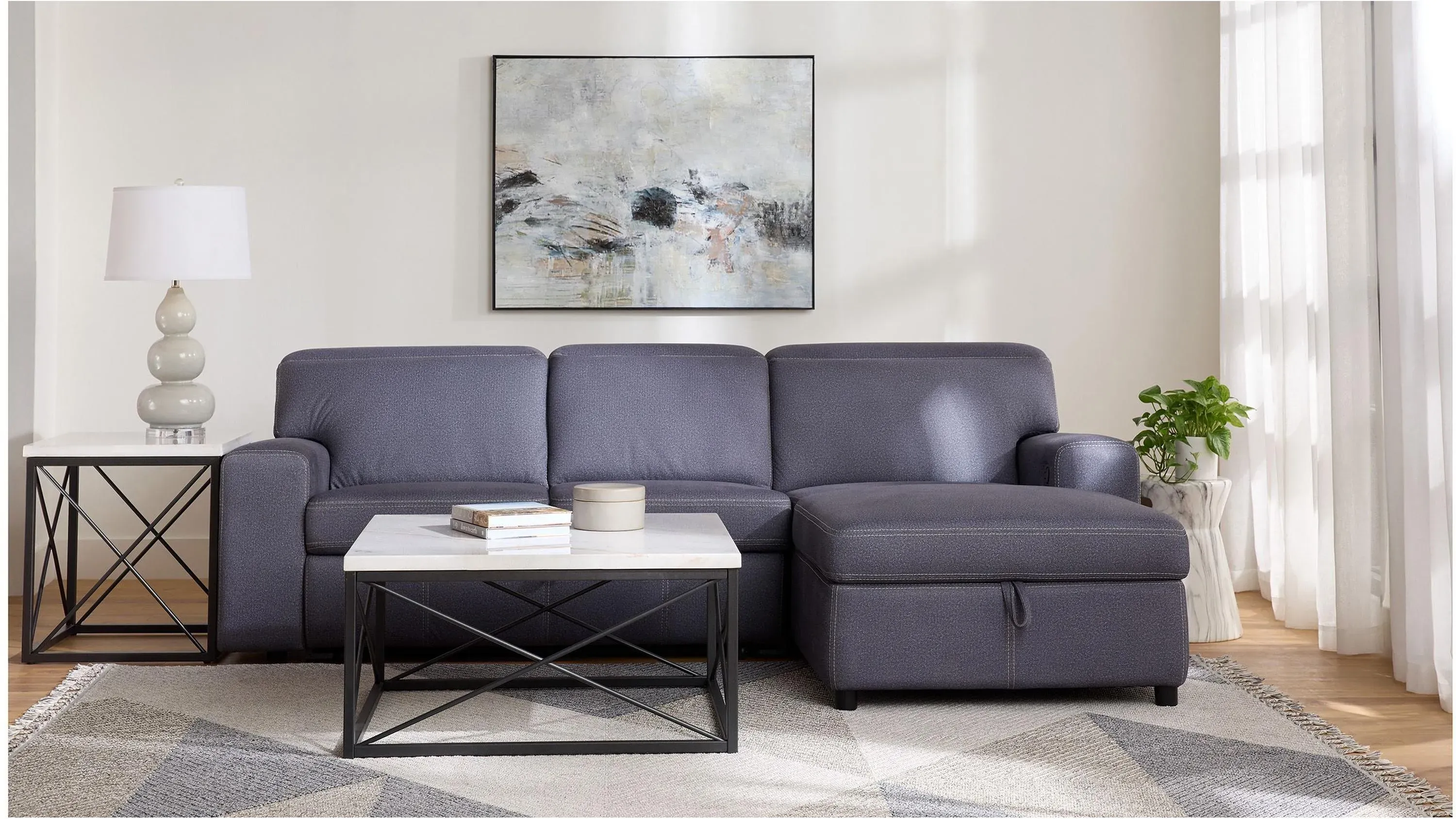 Aspen 2-pc. Right Arm Facing Sofa Chaise w/ Pop-Up Sleeper and