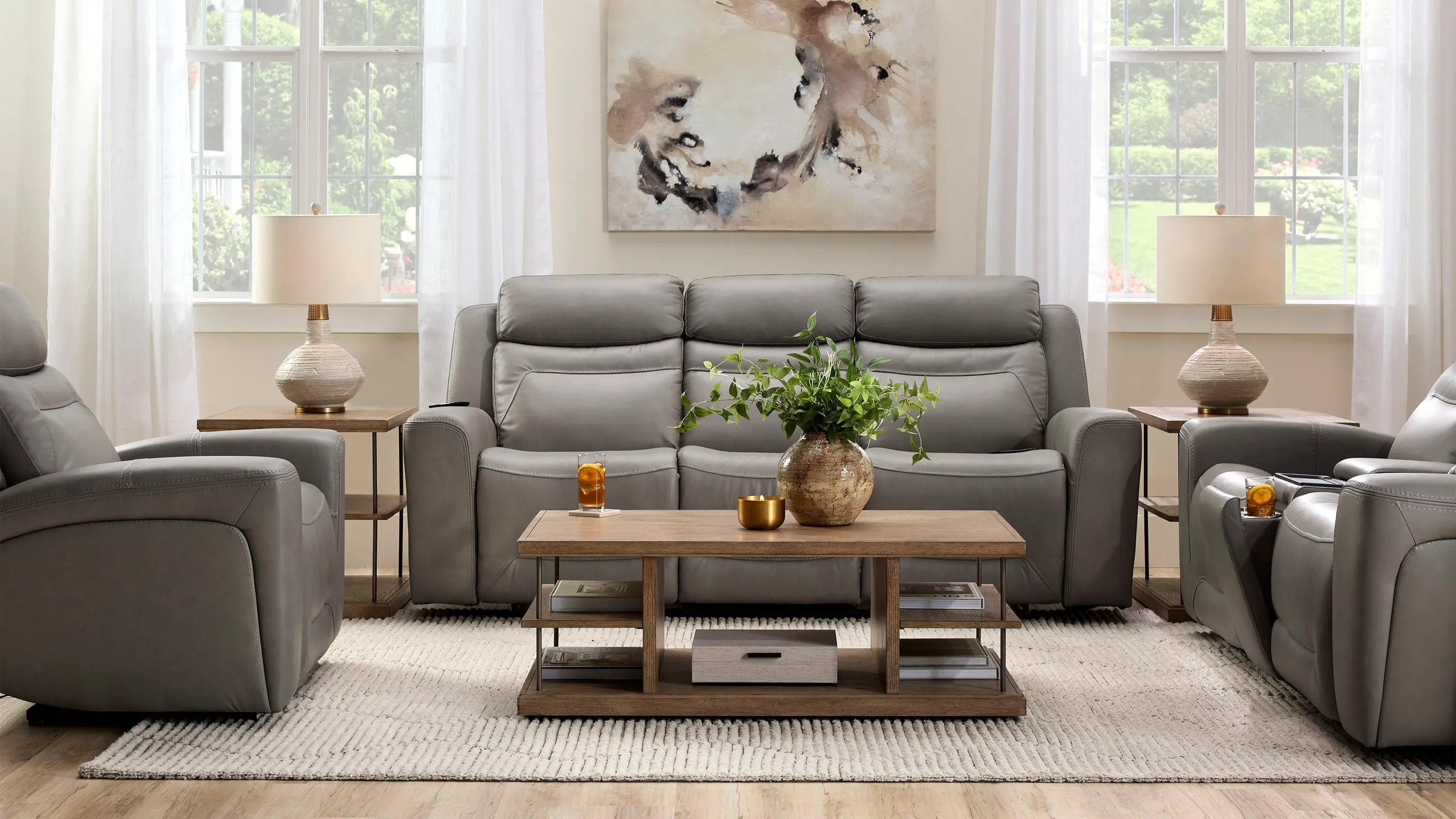 Morgenthal Triple Power Recliner w/ Heat & Massage | Raymour